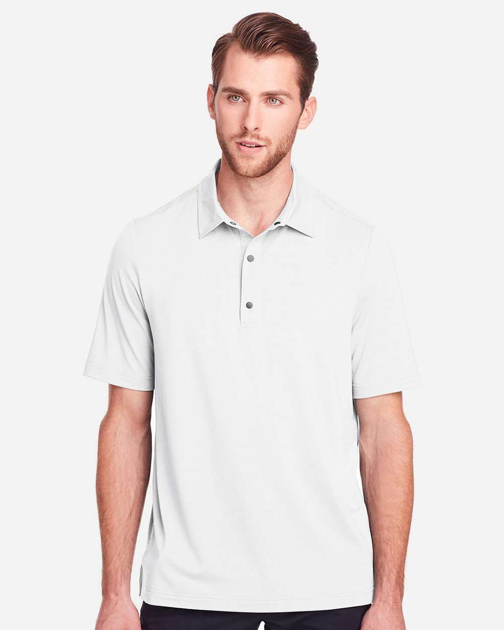 North End Polos North End NE100 Men's JAQ Snap-Up Stretch Performance Polo
