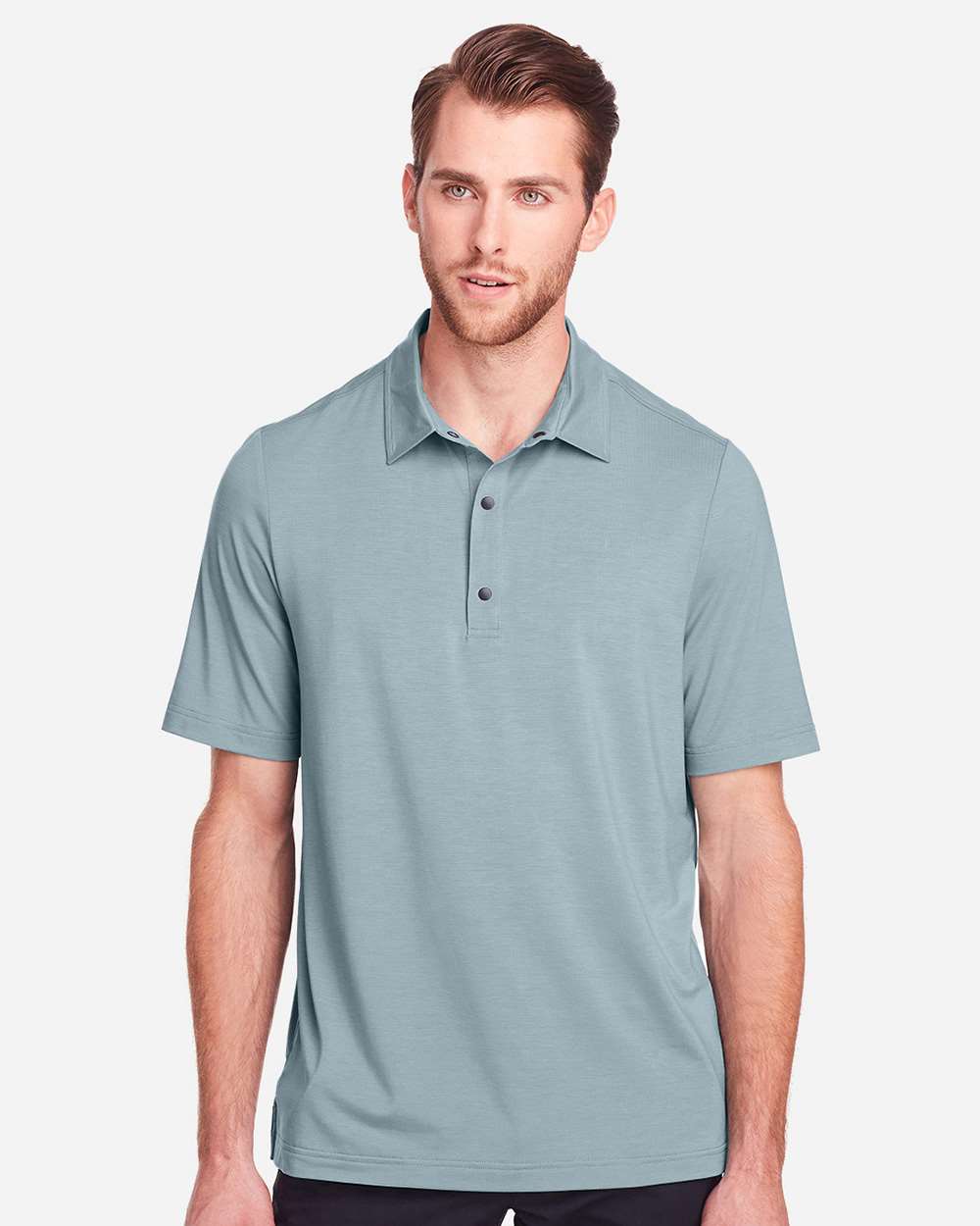North End Polos North End NE100 Men's JAQ Snap-Up Stretch Performance Polo
