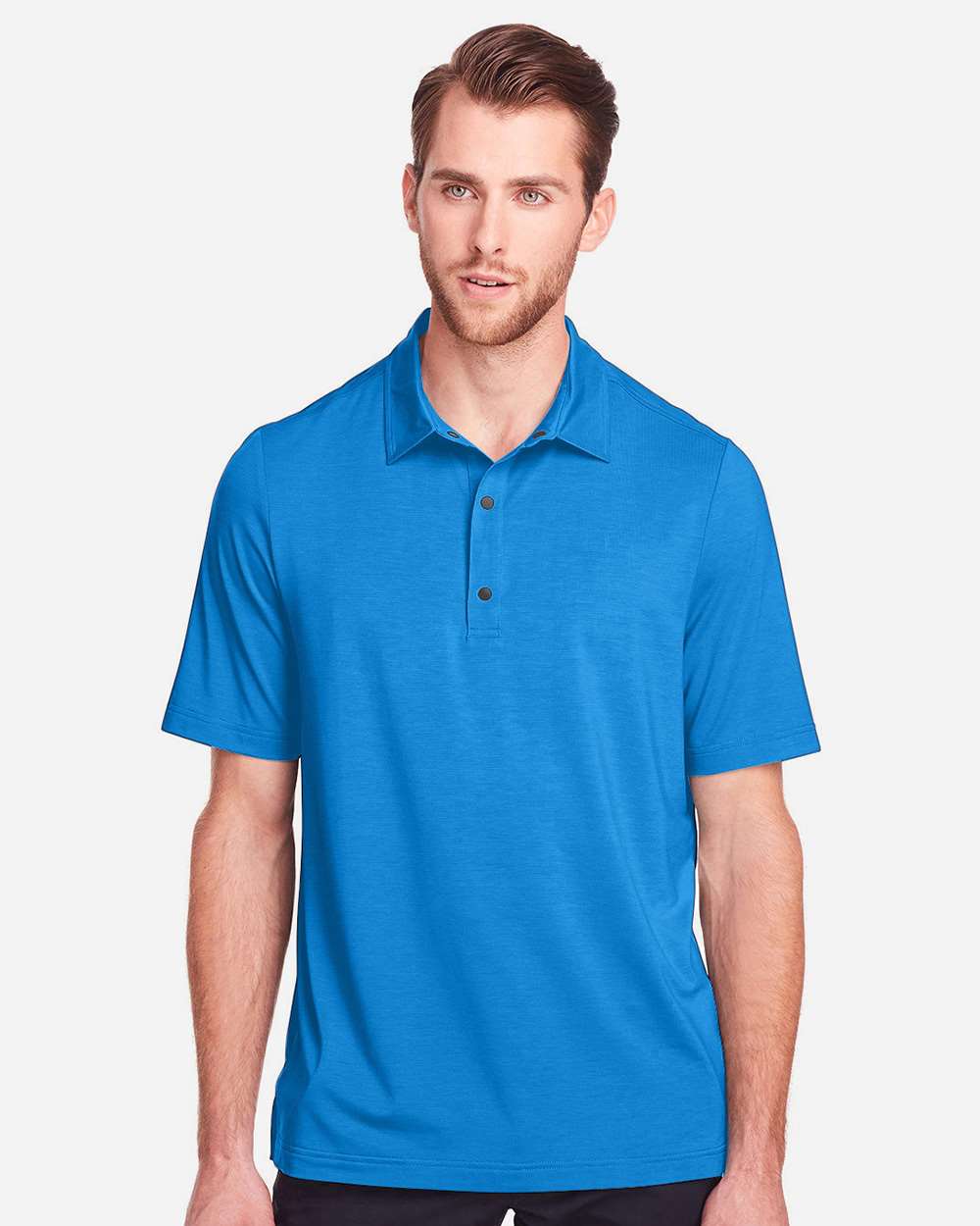 North End Polos North End NE100 Men's JAQ Snap-Up Stretch Performance Polo