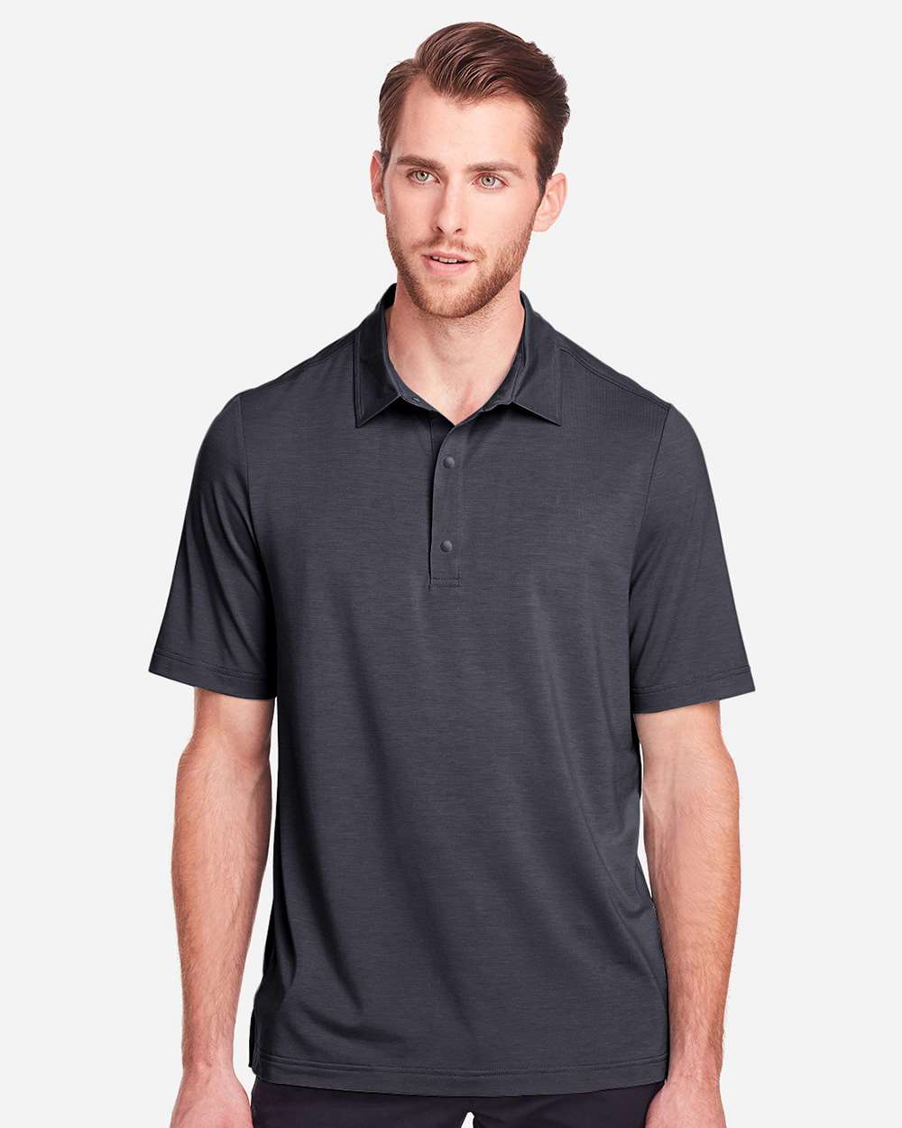 North End Polos North End NE100 Men's JAQ Snap-Up Stretch Performance Polo
