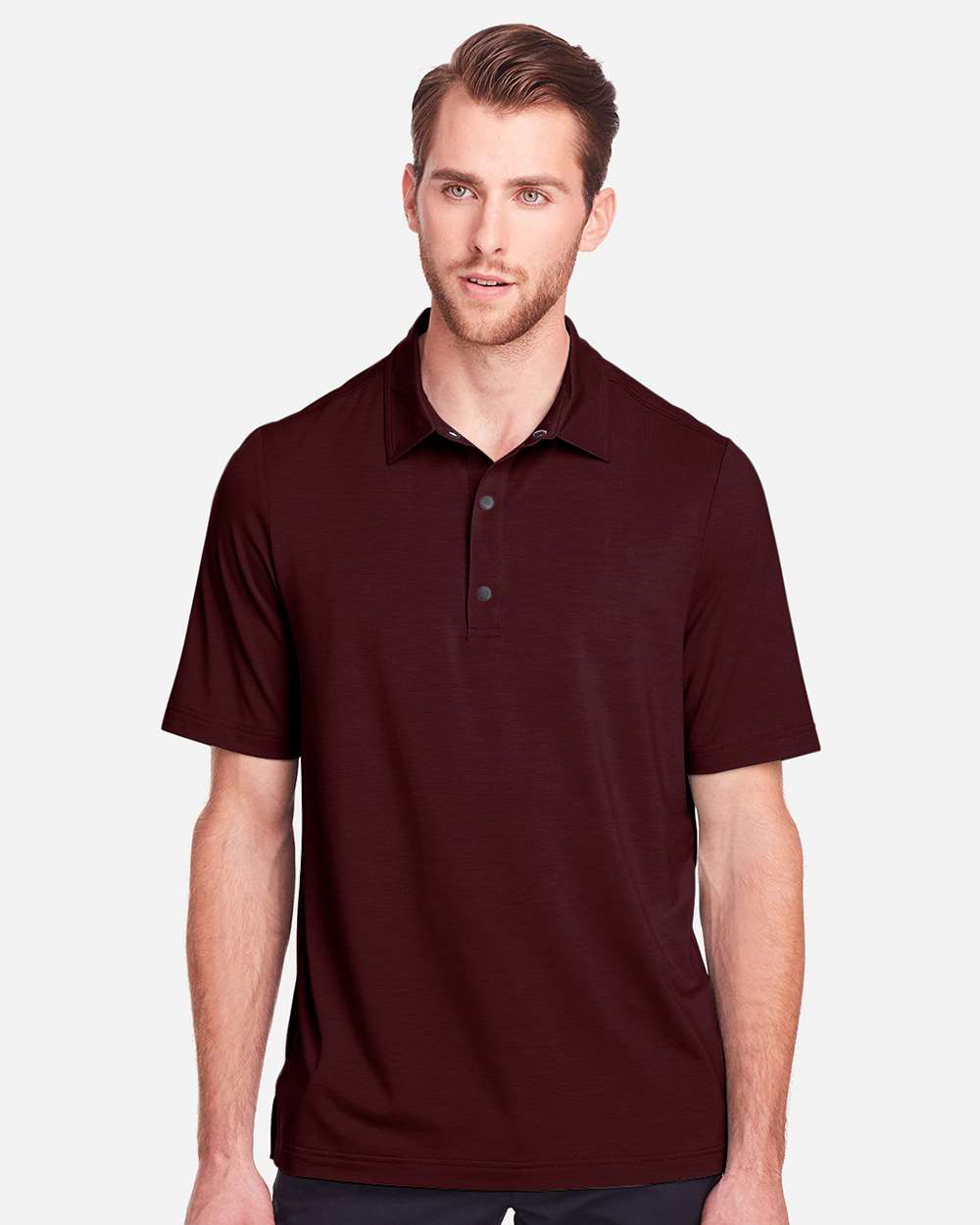 North End Polos North End NE100 Men's JAQ Snap-Up Stretch Performance Polo
