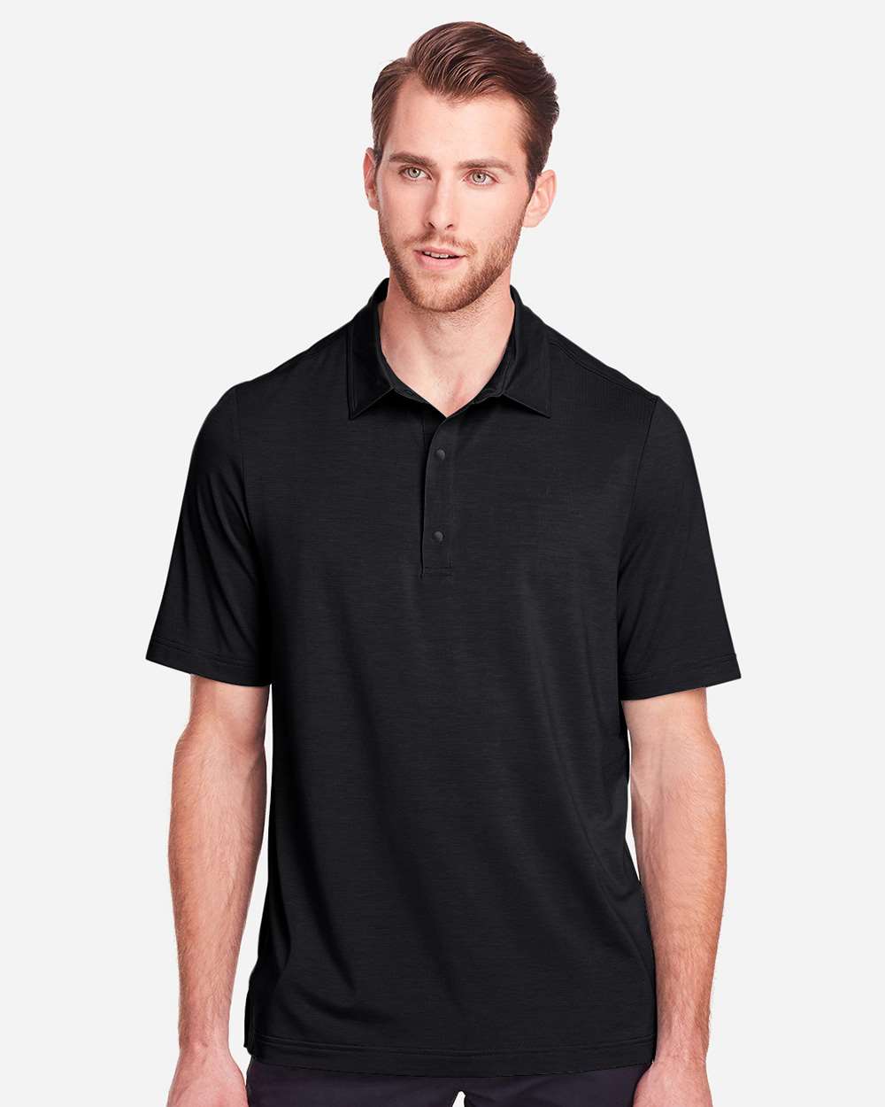 North End Polos North End NE100 Men's JAQ Snap-Up Stretch Performance Polo