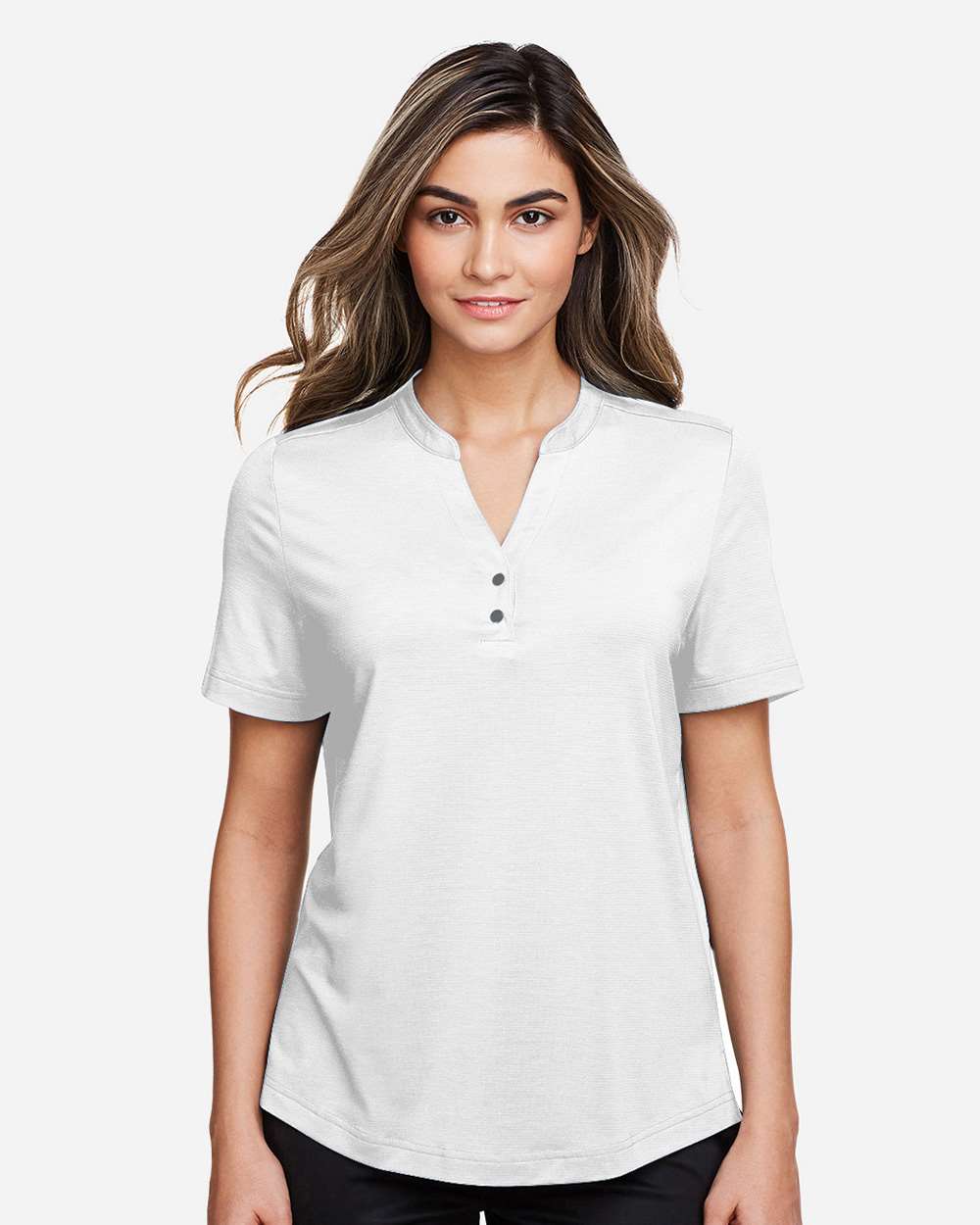 North End Polos North End NE100W Women's JAQ Snap-Up Stretch Performance Polo