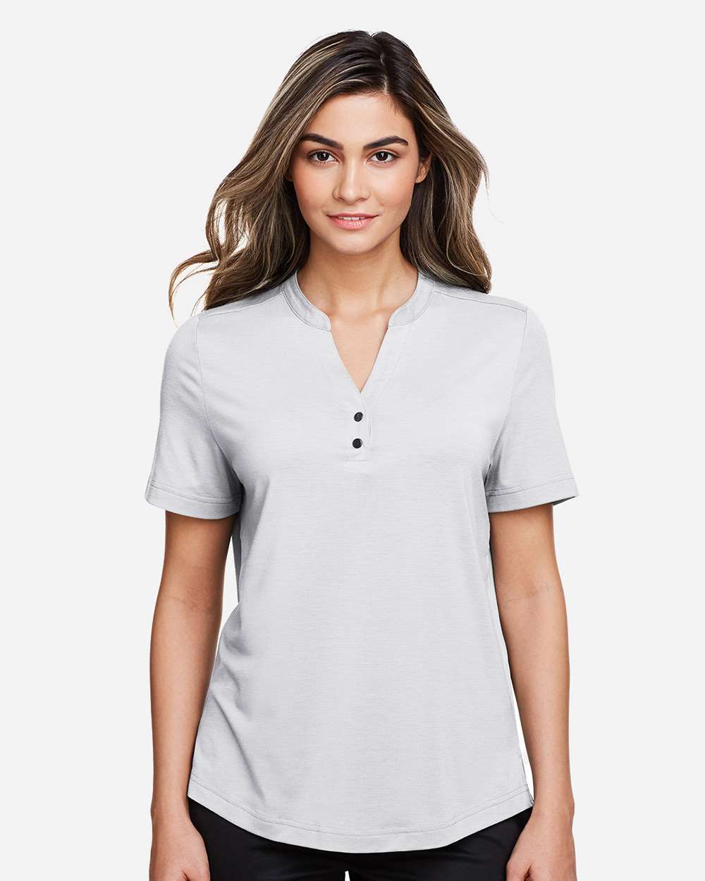 North End Polos North End NE100W Women's JAQ Snap-Up Stretch Performance Polo