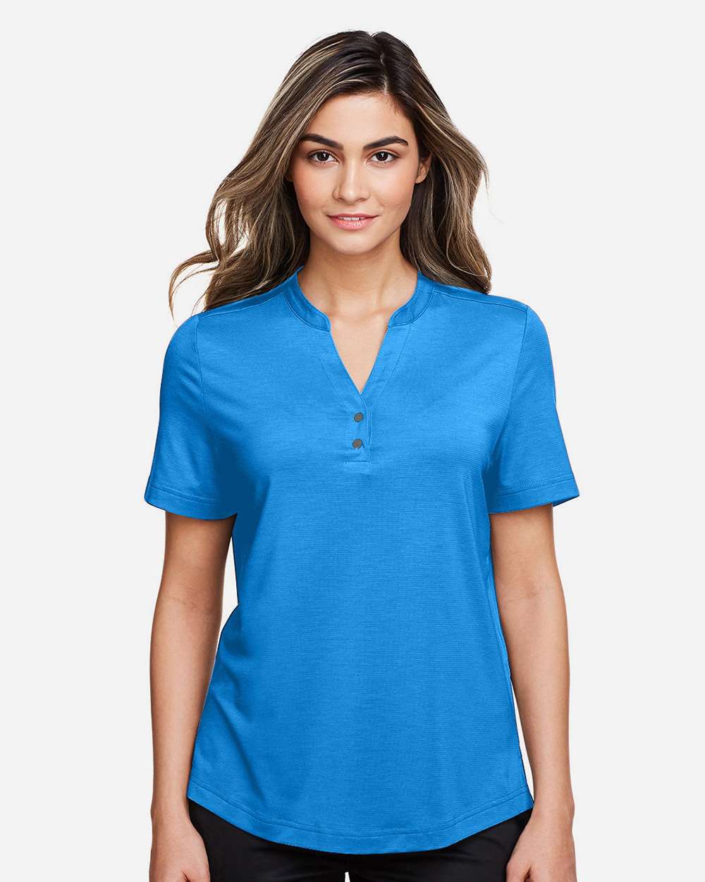 North End Polos North End NE100W Women's JAQ Snap-Up Stretch Performance Polo