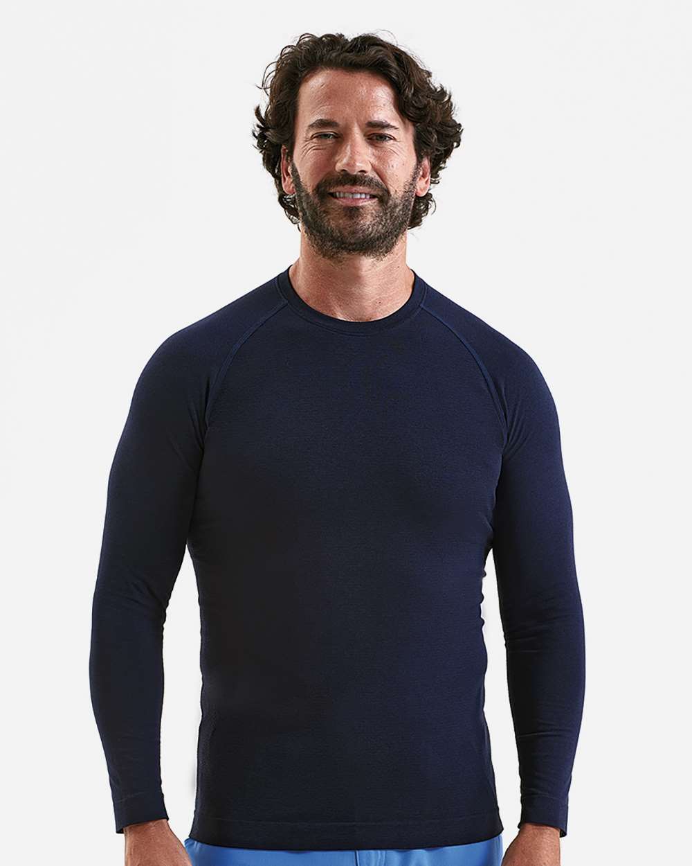 Onna T-Shirts - Long Sleeve S / Navy Heather Onna NN270 Men's Unstoppable Fresh Long Sleeve Underscrub Base Layer T-Shirt