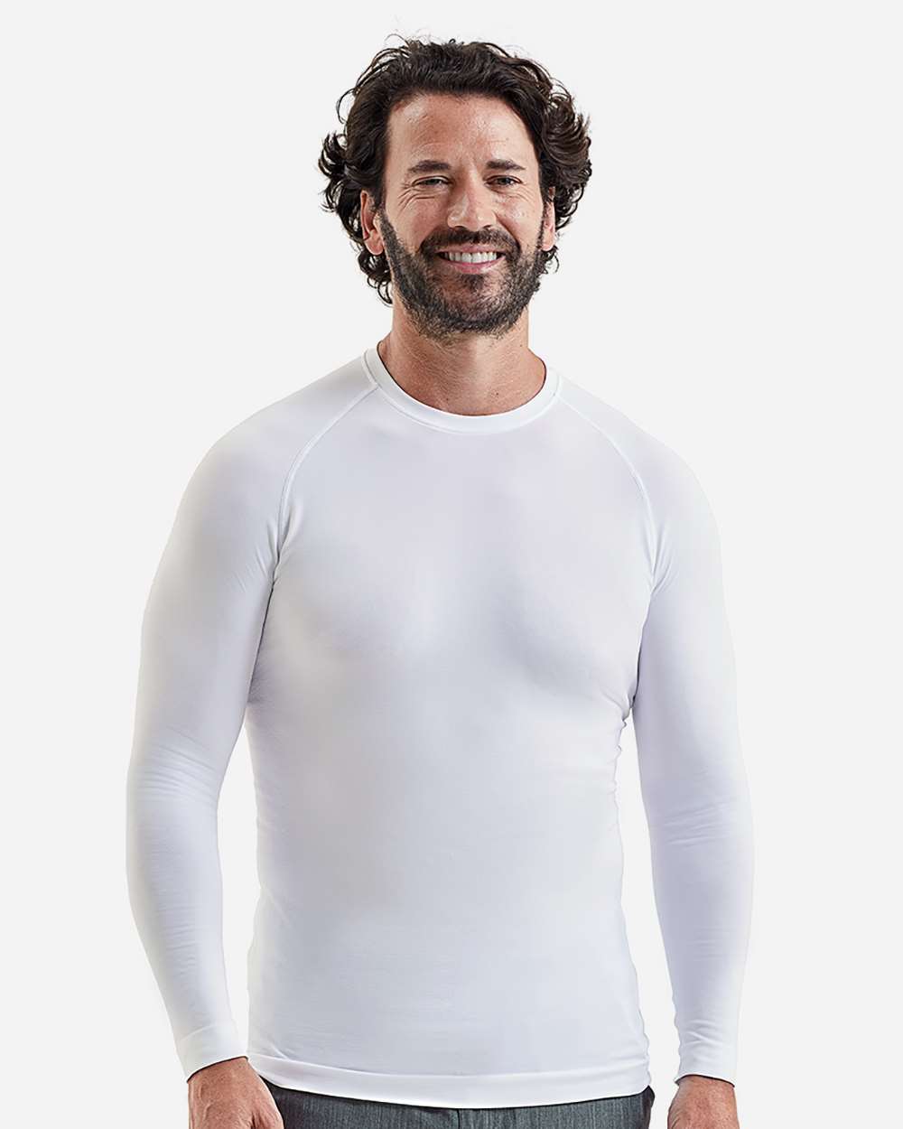 Onna T-Shirts - Long Sleeve S / White Onna NN270 Men's Unstoppable Fresh Long Sleeve Underscrub Base Layer T-Shirt