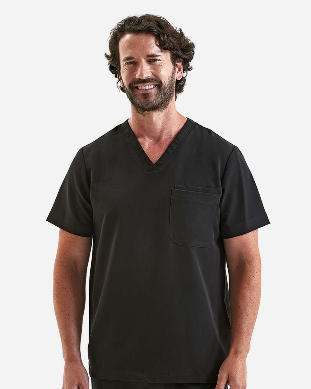 Onna Wovens S / Black Onna NN200 Men's Limitless V-Neck Stretch Scrub Top