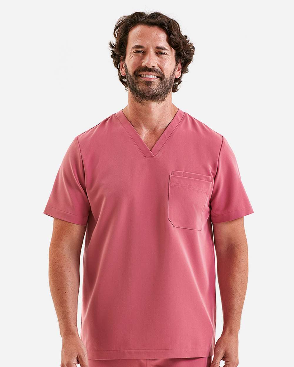 Onna Wovens S / Calm Pink Onna NN200 Men's Limitless V-Neck Stretch Scrub Top