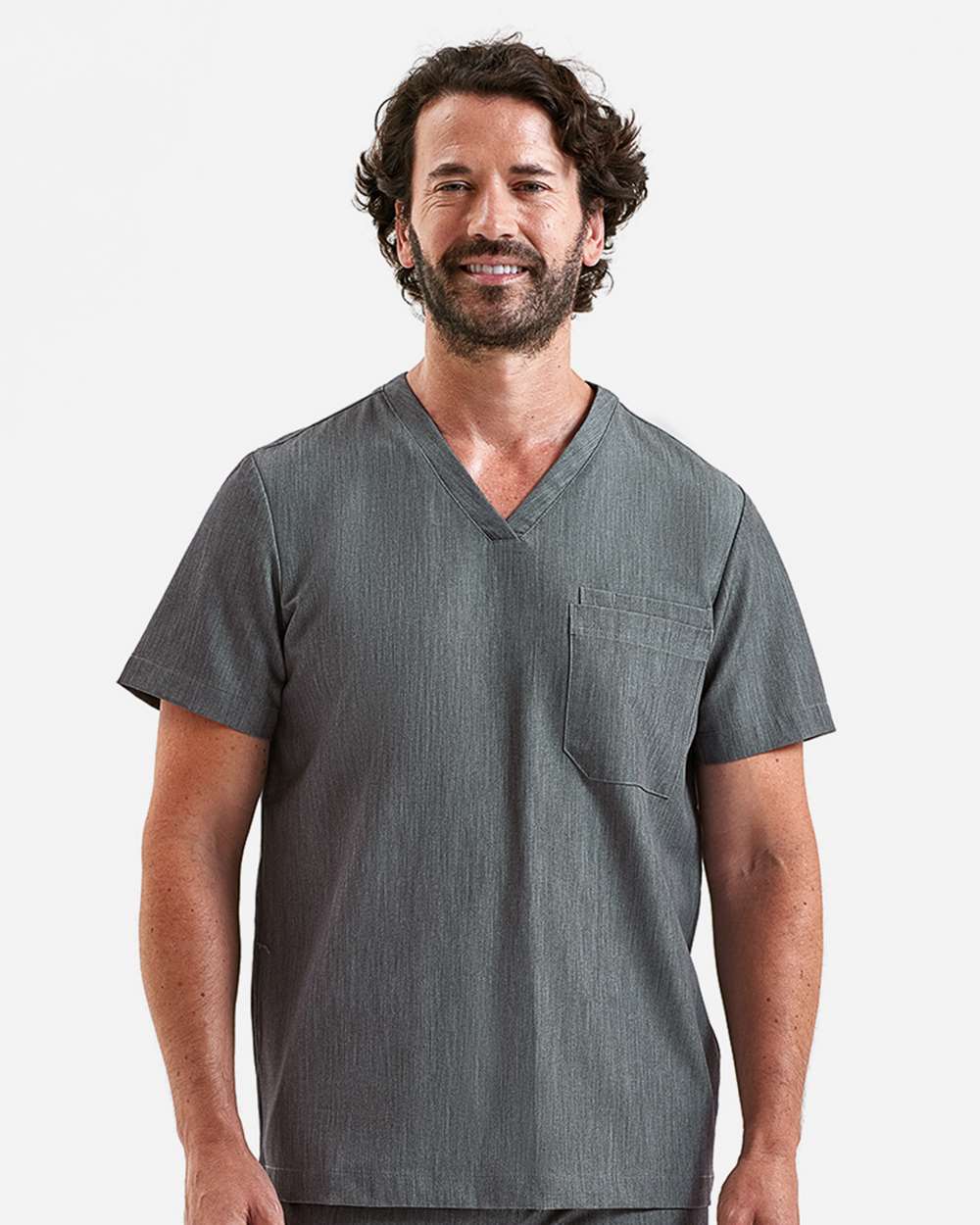 Onna Wovens S / Dynamo Grey Onna NN200 Men's Limitless V-Neck Stretch Scrub Top