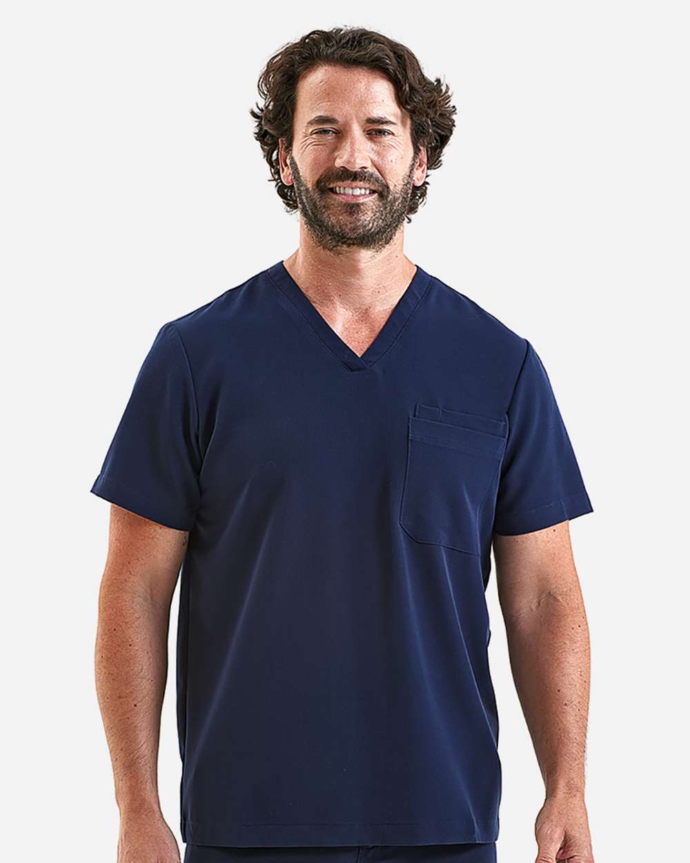 Onna Wovens S / Navy Onna NN200 Men's Limitless V-Neck Stretch Scrub Top