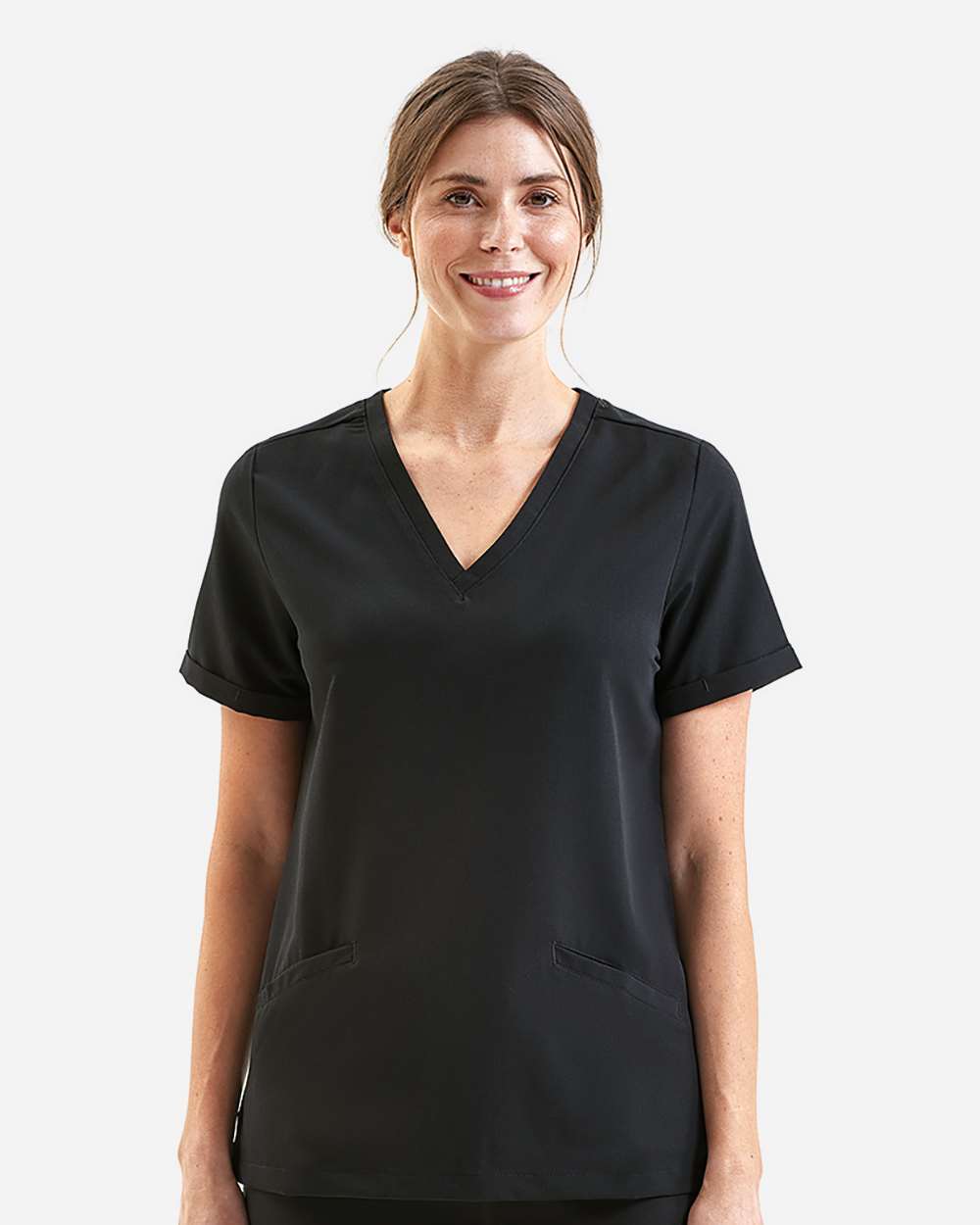 Onna Wovens XS / Black Onna NN310 Women's Invincible V-Neck Stretch Scrub Top