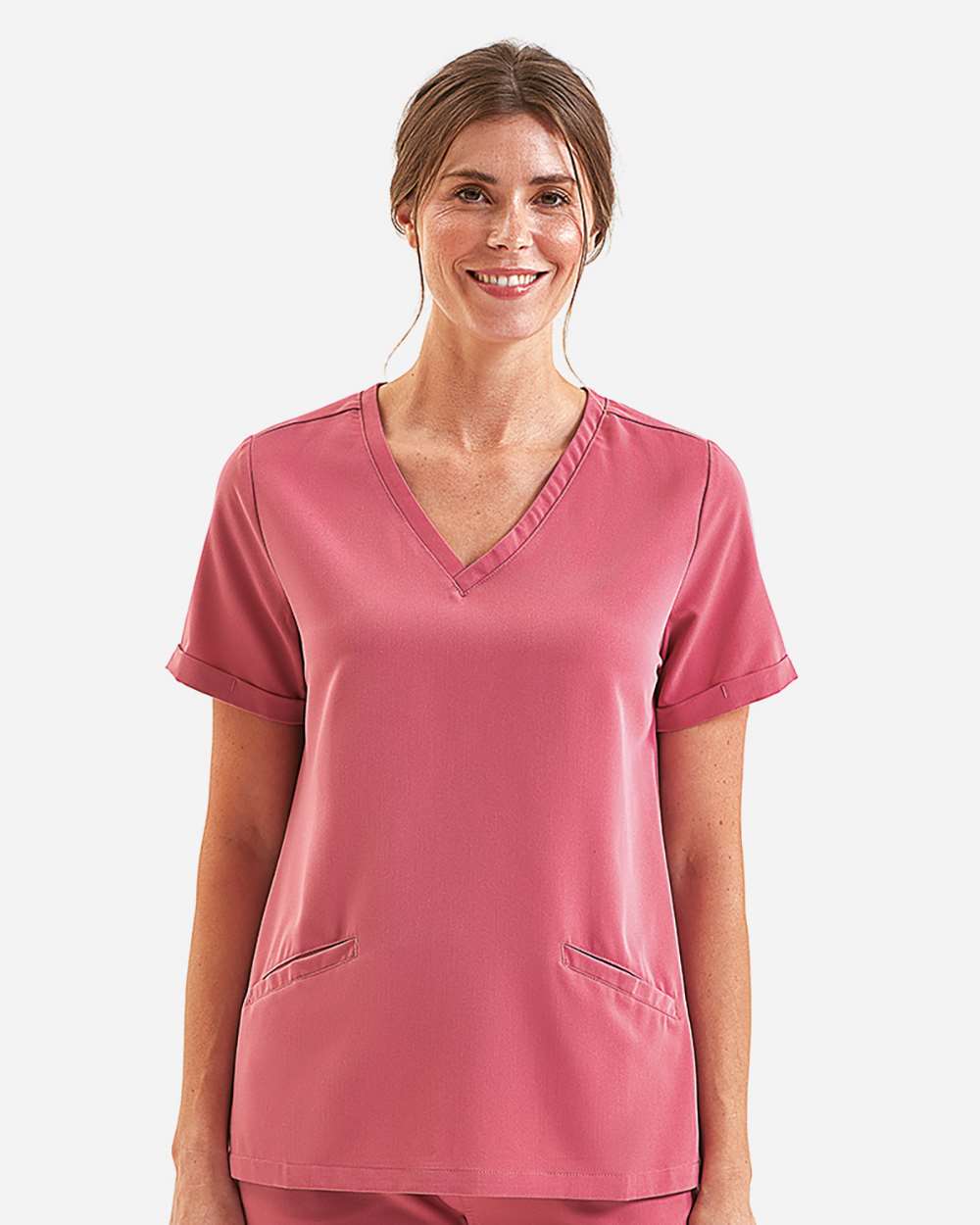 Onna Wovens XS / Calm Pink Onna NN310 Women's Invincible V-Neck Stretch Scrub Top