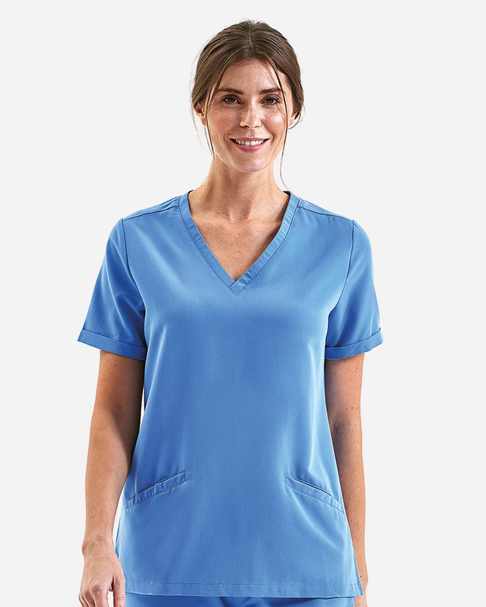 Onna Wovens XS / Ceil Blue Onna NN310 Women's Invincible V-Neck Stretch Scrub Top