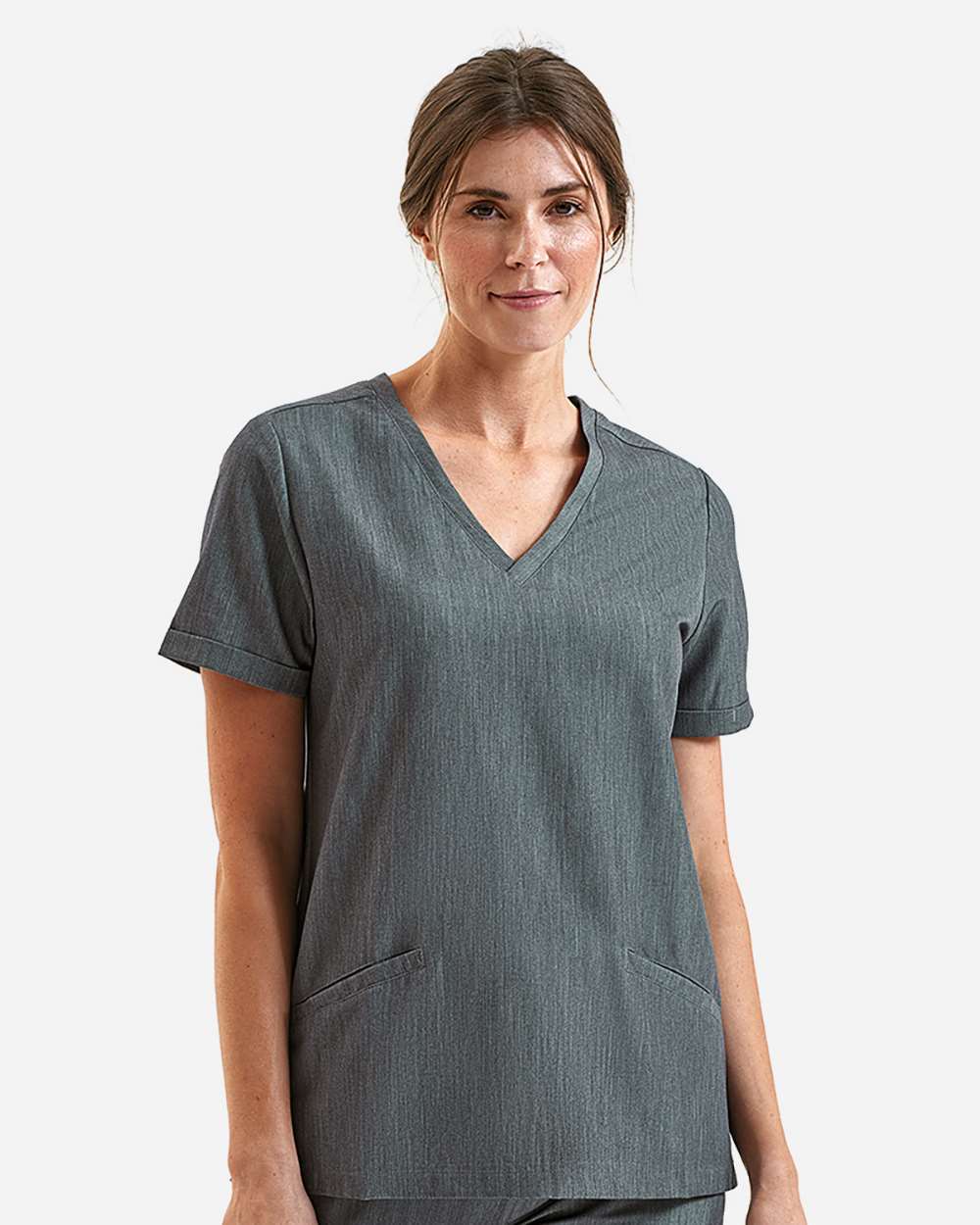Onna Wovens XS / Dynamo Grey Onna NN310 Women's Invincible V-Neck Stretch Scrub Top