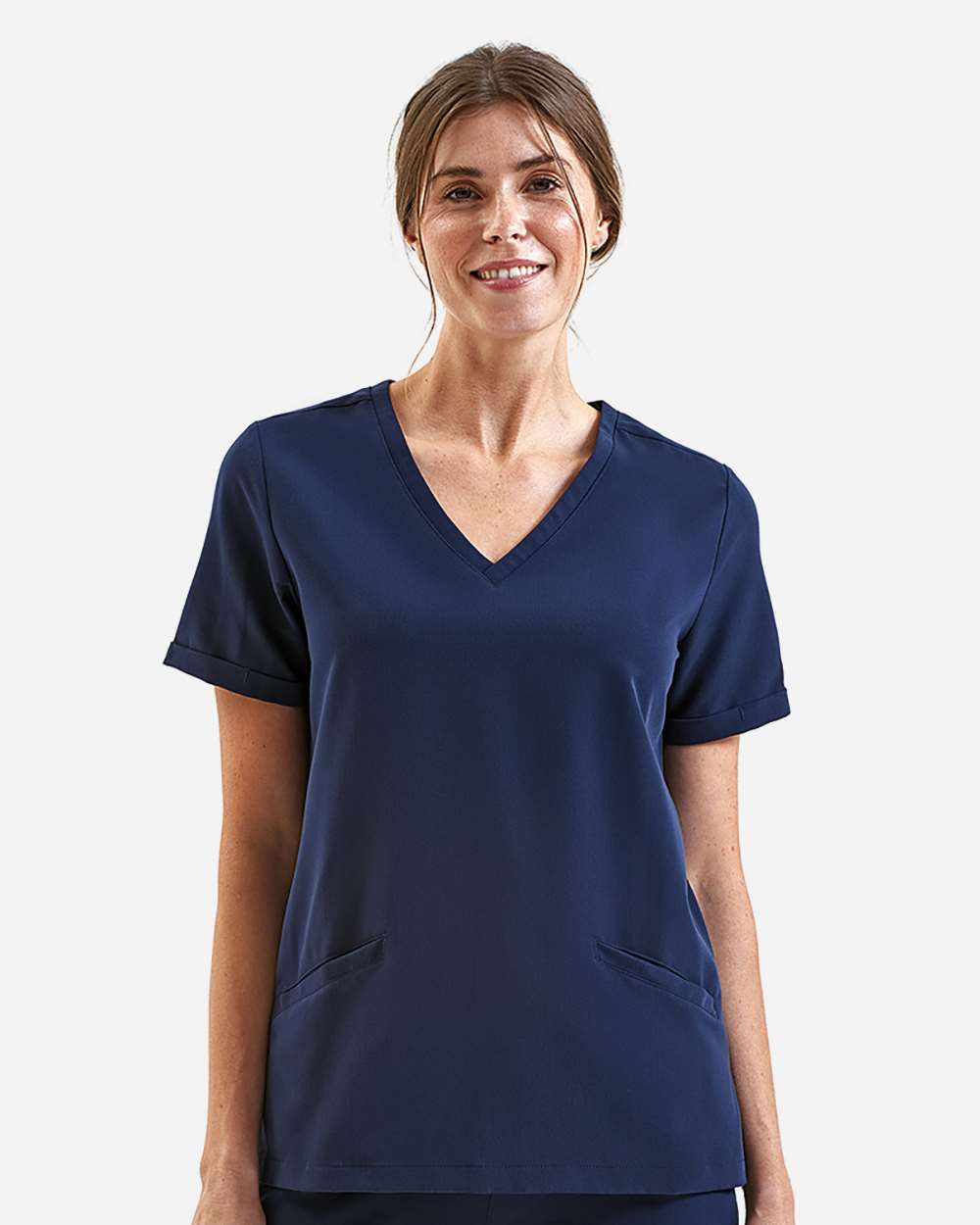 Onna Wovens XS / Navy Onna NN310 Women's Invincible V-Neck Stretch Scrub Top