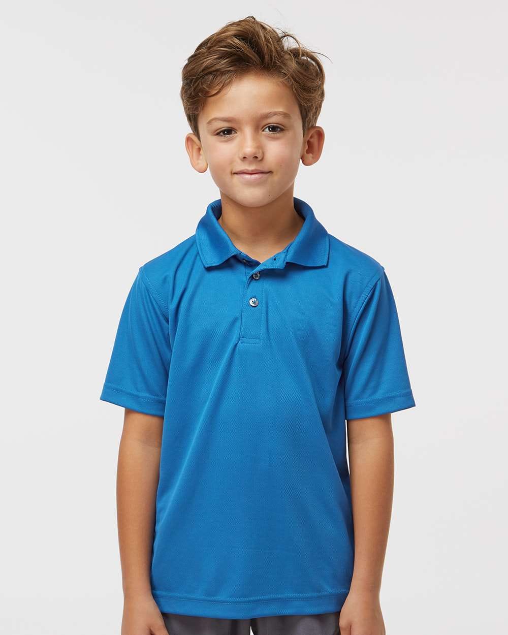 Paragon Polos XS / Bimini Blue Paragon 108Y Youth Saratoga Performance Mini Mesh Polo