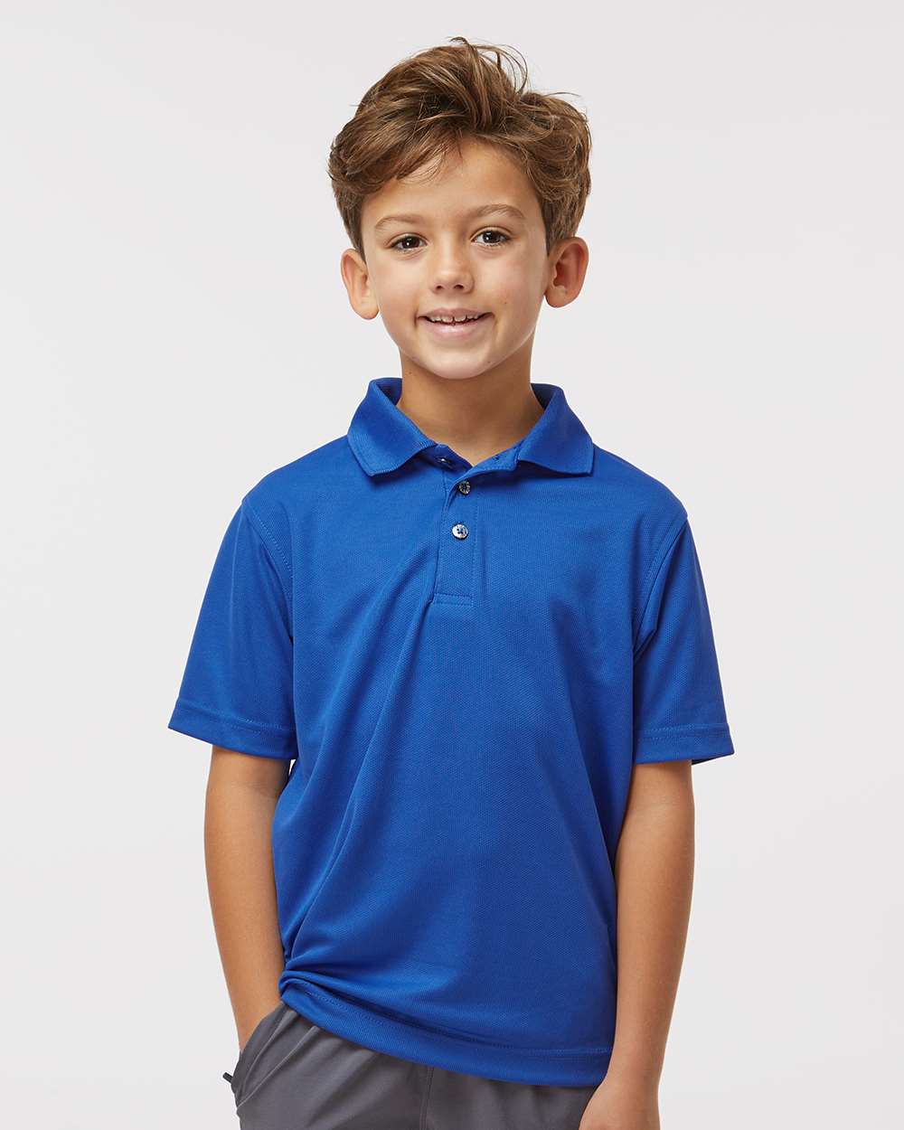 Paragon Polos XS / Royal Paragon 108Y Youth Saratoga Performance Mini Mesh Polo