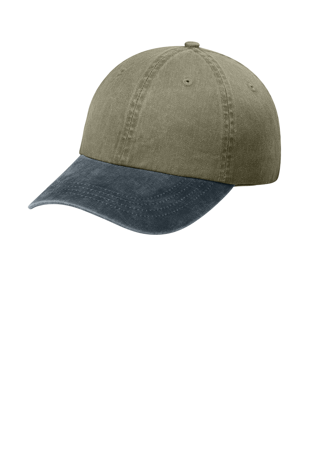 Port and Company Headwear OSFA / Khaki/ Graphite Port & Company -Two-Tone Pigment-Dyed Cap. CP83