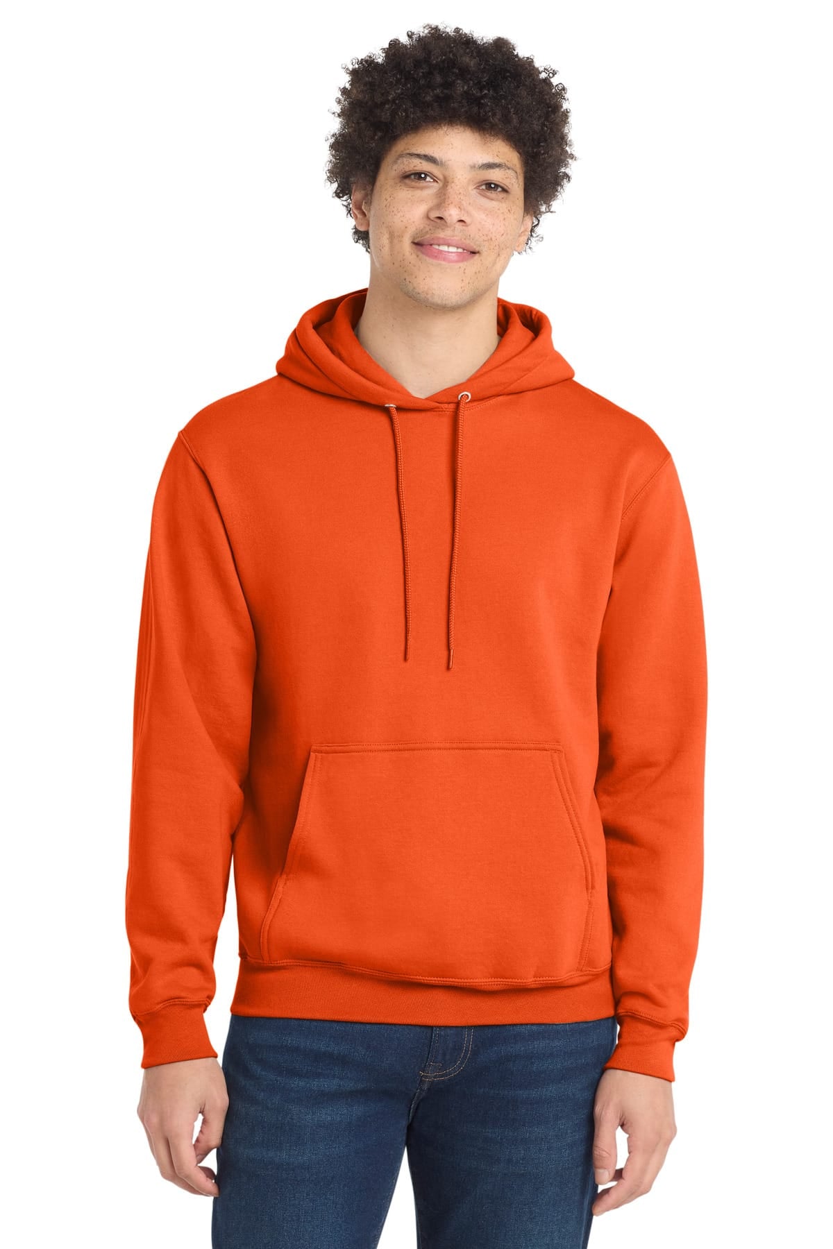 Port and Company PC78H S / Orange Port&Co PC78H Core Fleece Pullover Hooded Sweatshirt