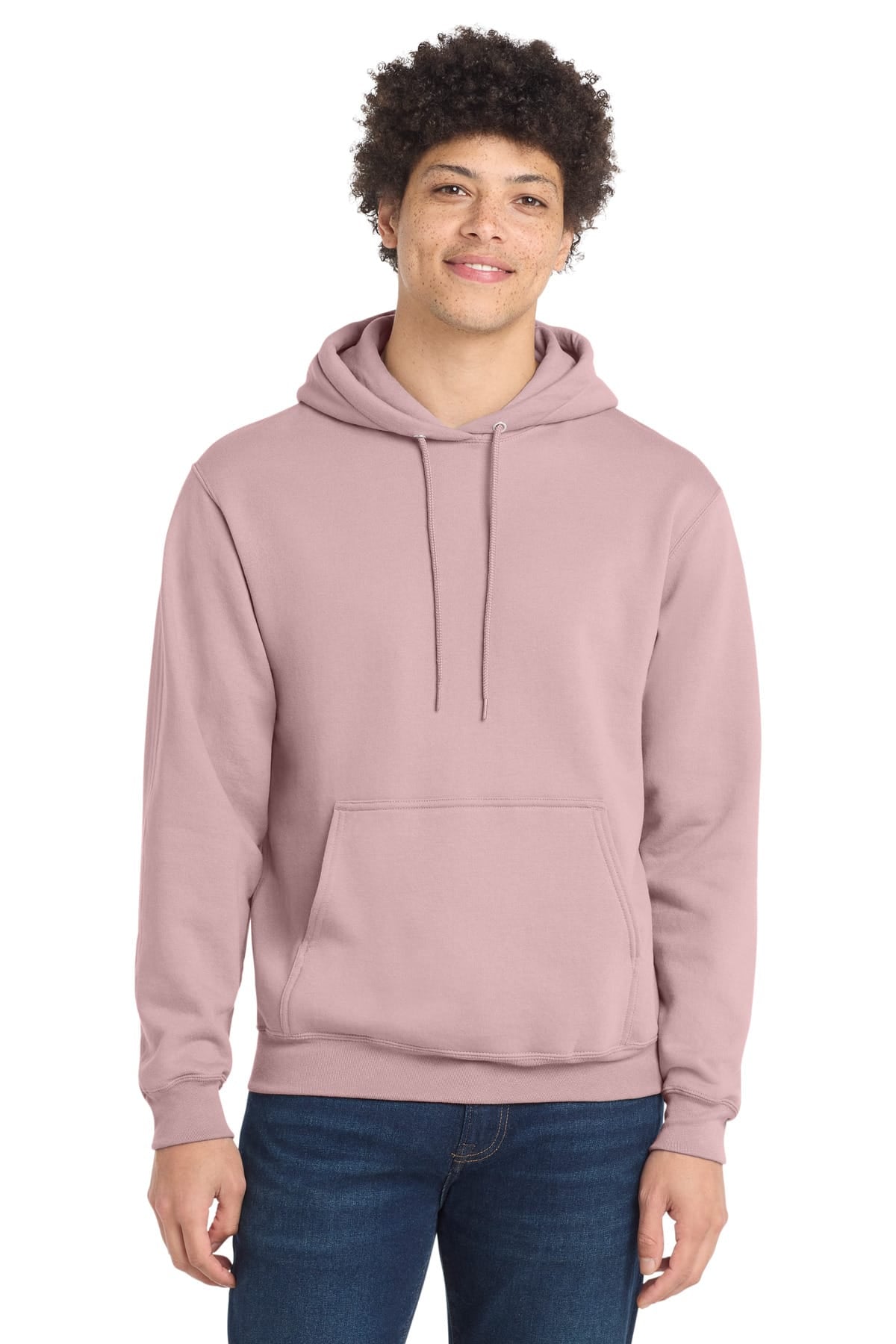 Port and Company PC78H S / Pale Blush Port&Co PC78H Core Fleece Pullover Hooded Sweatshirt