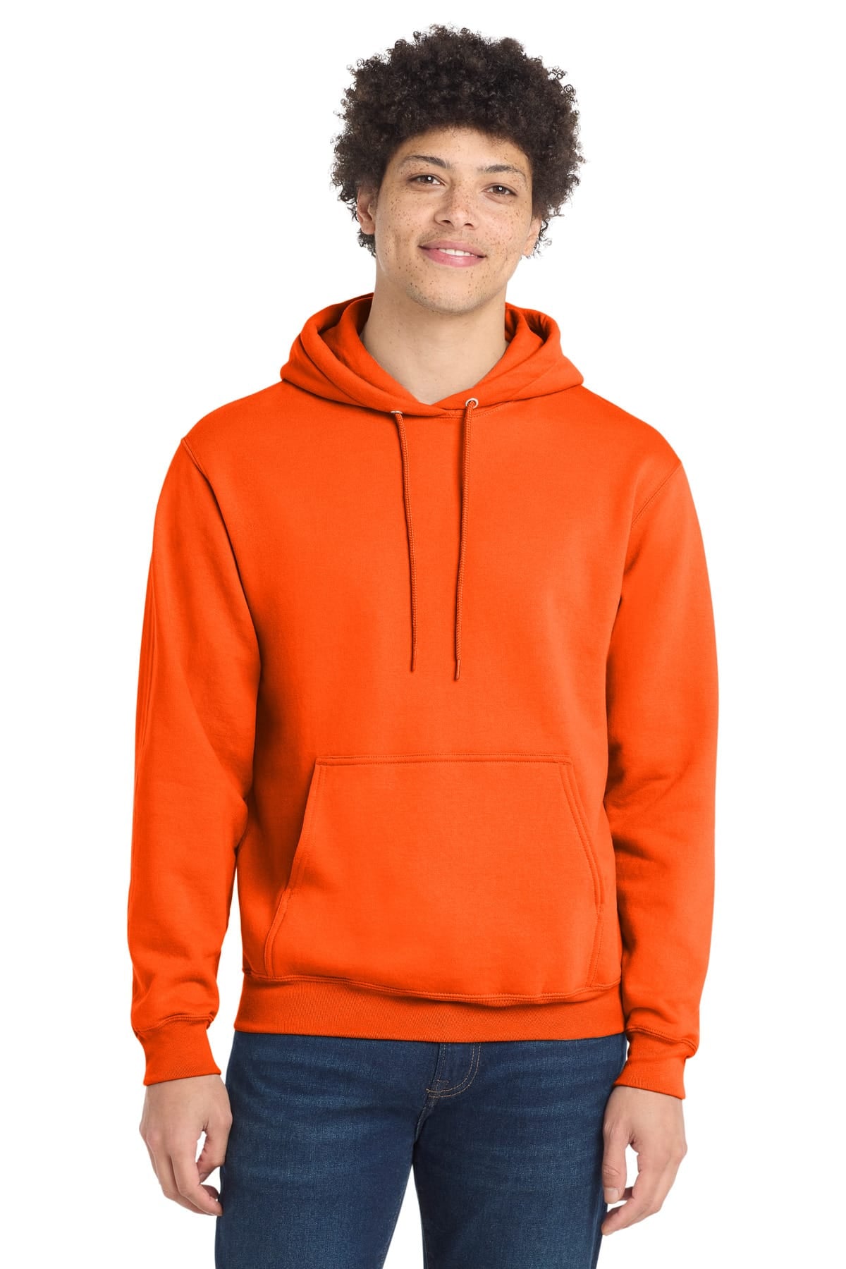 Port and Company PC78H S / S. Orange Port & Company PC78H Core Fleece Pullover Hooded Sweatshirt