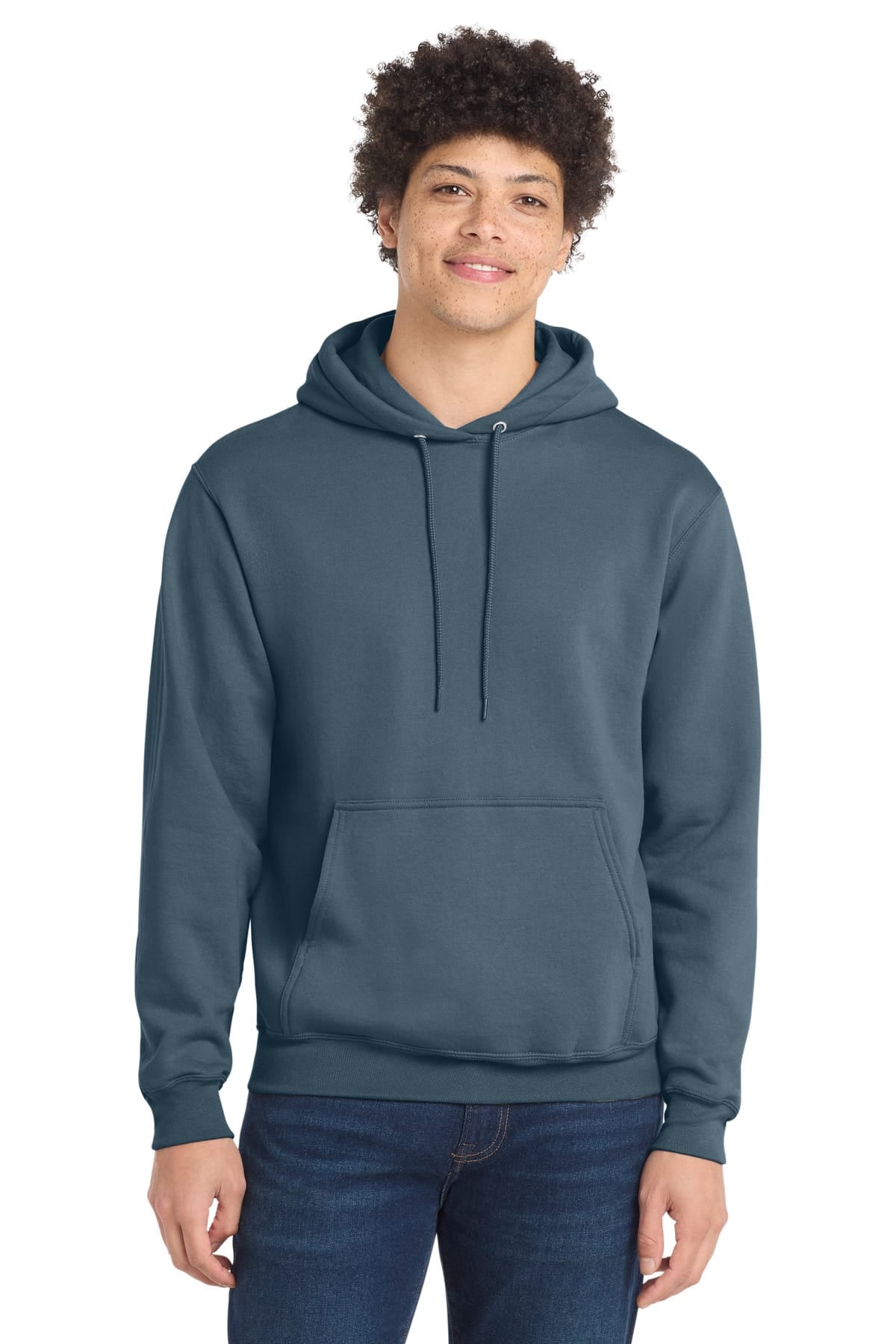 Port and Company PC78H S / Steel Blue Port & Company PC78H Core Fleece Pullover Hooded Sweatshirt