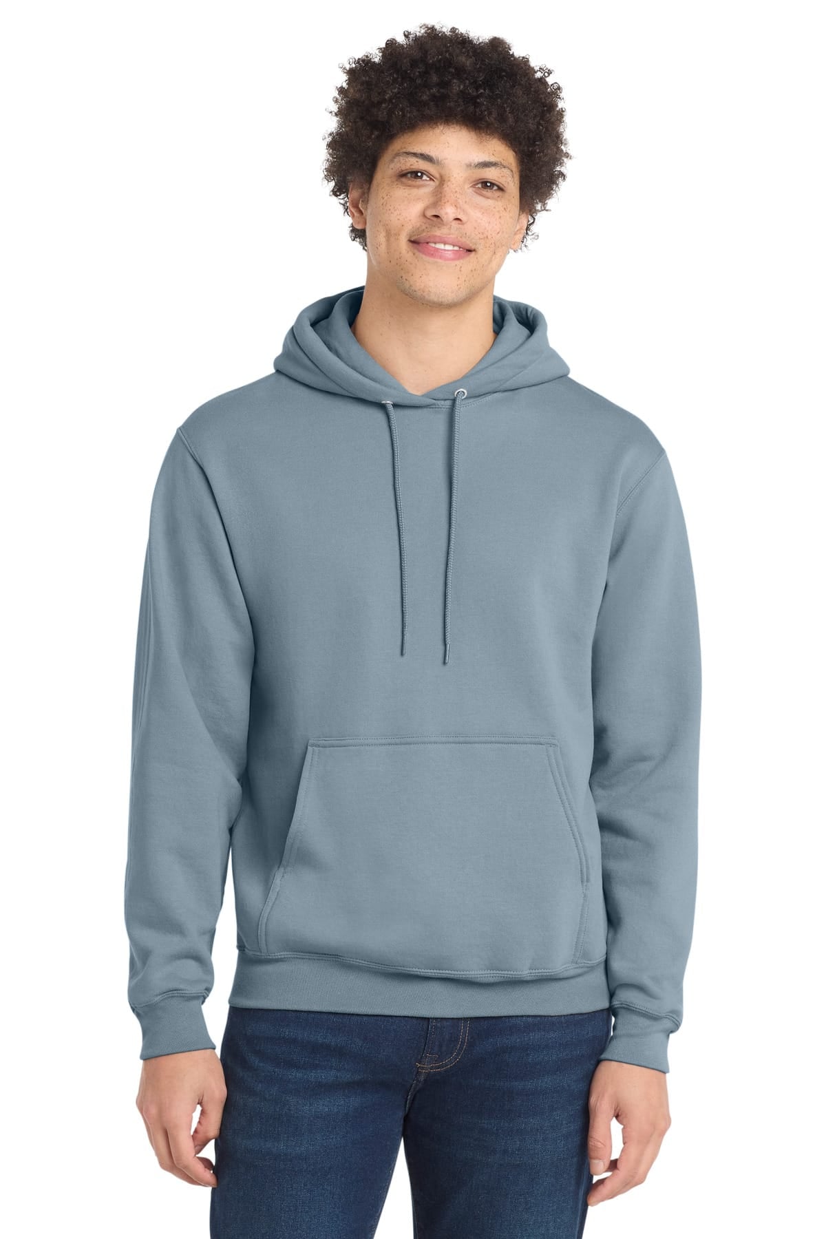 Port and Company PC78H S / Stonewashed Blue Port & Company PC78H Core Fleece Pullover Hooded Sweatshirt