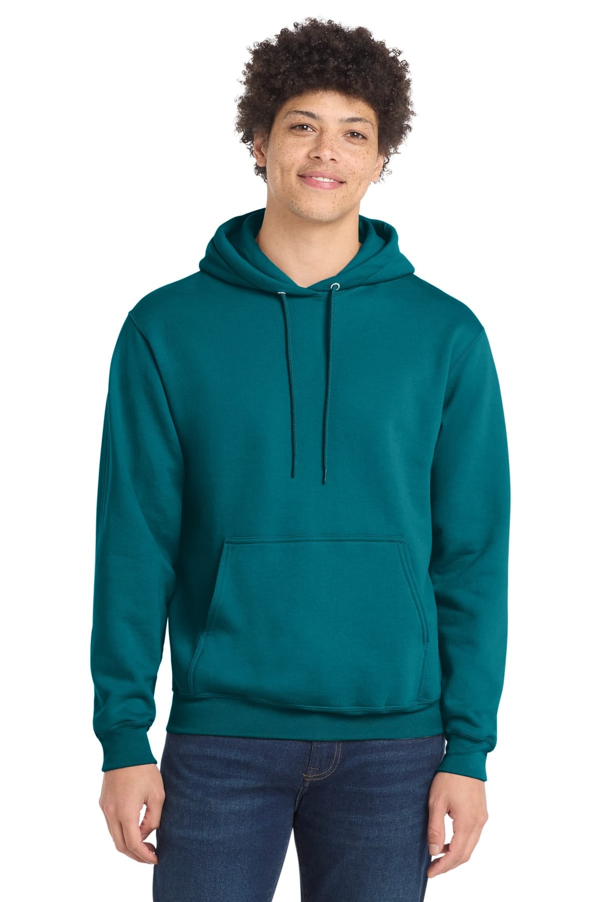 Port and Company PC78H S / Teal Port & Company PC78H Core Fleece Pullover Hooded Sweatshirt