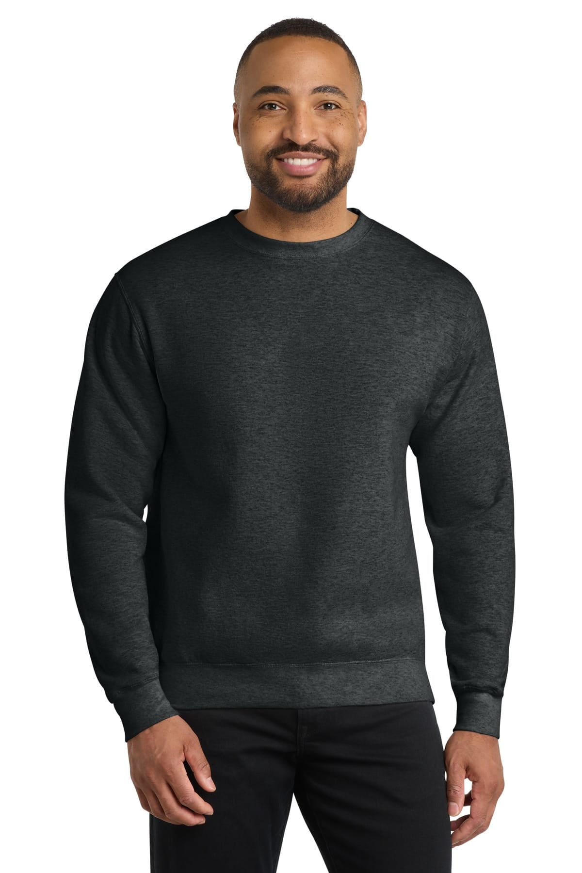 Port and Company Sweatshirts/Fleece S / Black Heather Port & Company PC78 Core Fleece Crewneck Sweatshirt