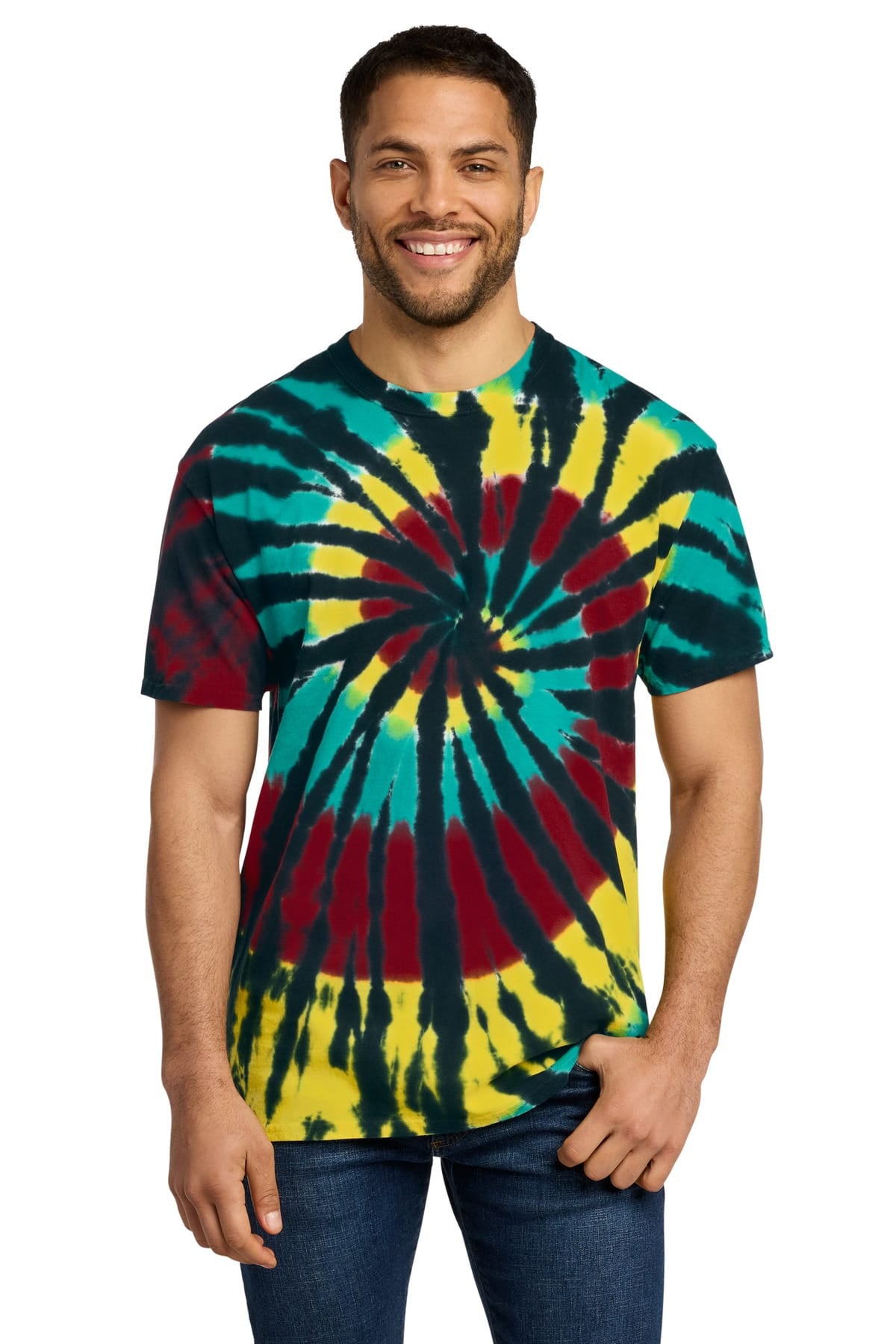 Port and Company T-Shirts S / Island Spiral Port & Company - Tie-Dye Tee. PC147, Basic Colors