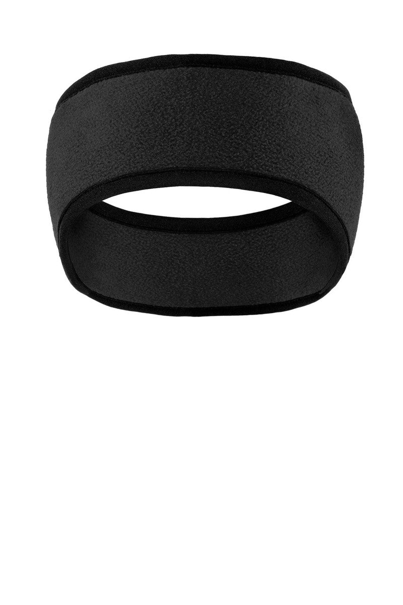 Port Authority Accessories OSFA / Black/ Black Port Authority® Two-Color Fleece Headband. C916