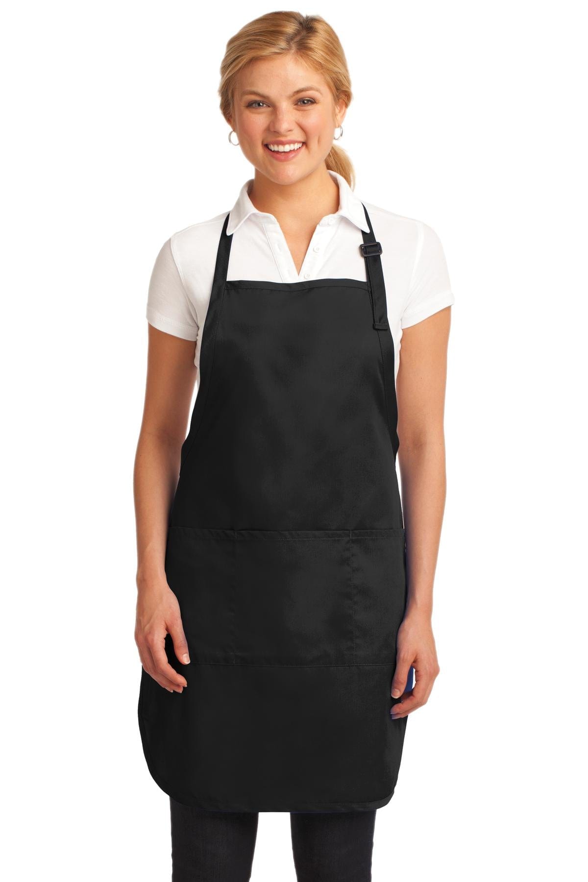 Port Authority Accessories OSFA / Black Port Authority ®  Easy Care Full-Length Apron with Stain Release. A703