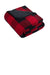 Port Authority Accessories OSFA / Black/ Red Buffalo Plaid Port Authority ®  Double-Sided Sherpa/Plush Blanket BP48