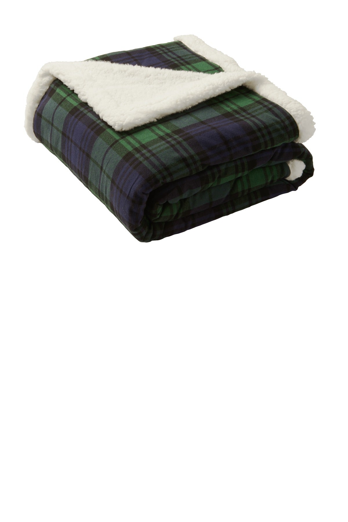 Port Authority Accessories OSFA / Black Watch Port Authority  ®  Flannel Sherpa Blanket. BP43