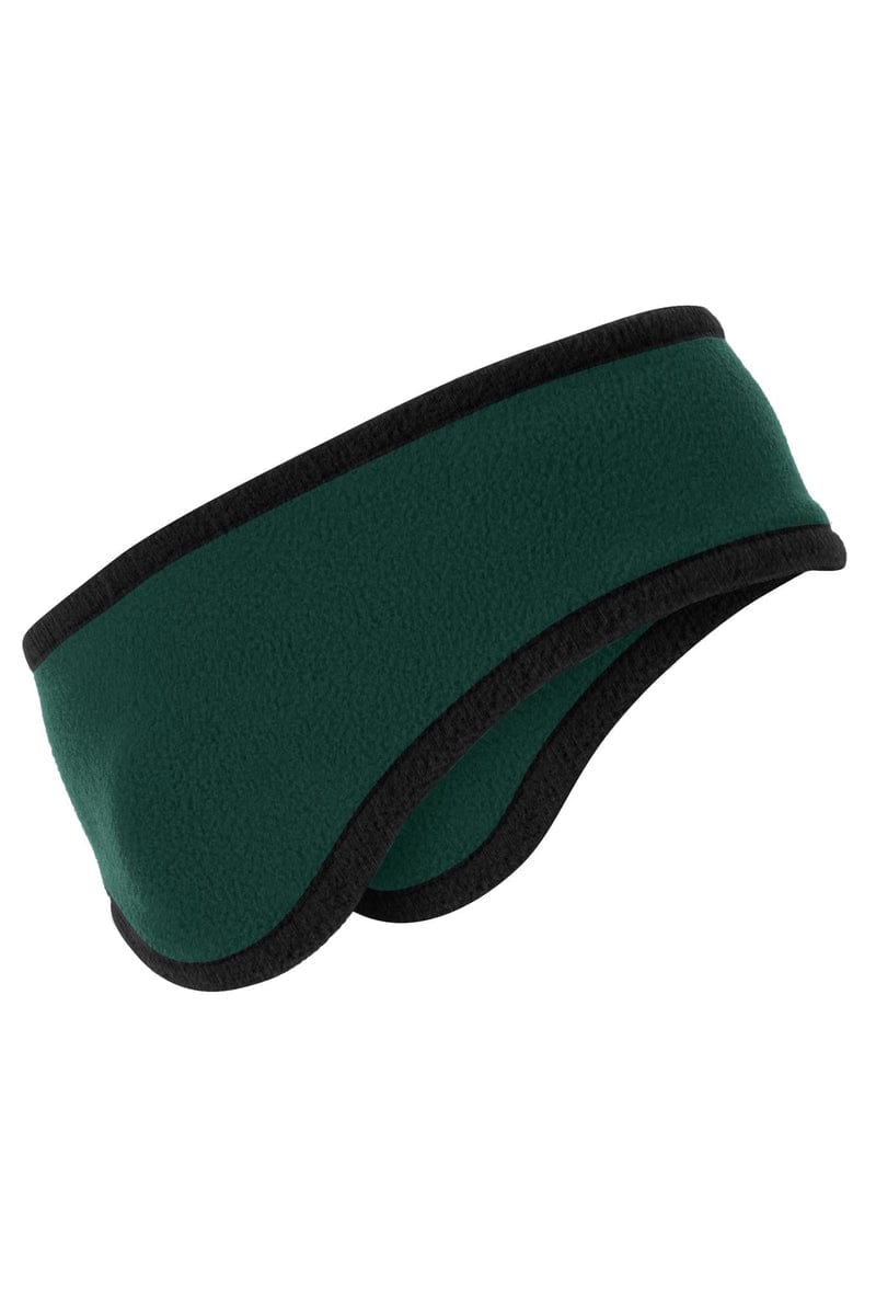 Port Authority Accessories OSFA / Dark Green Port Authority® Two-Color Fleece Headband. C916