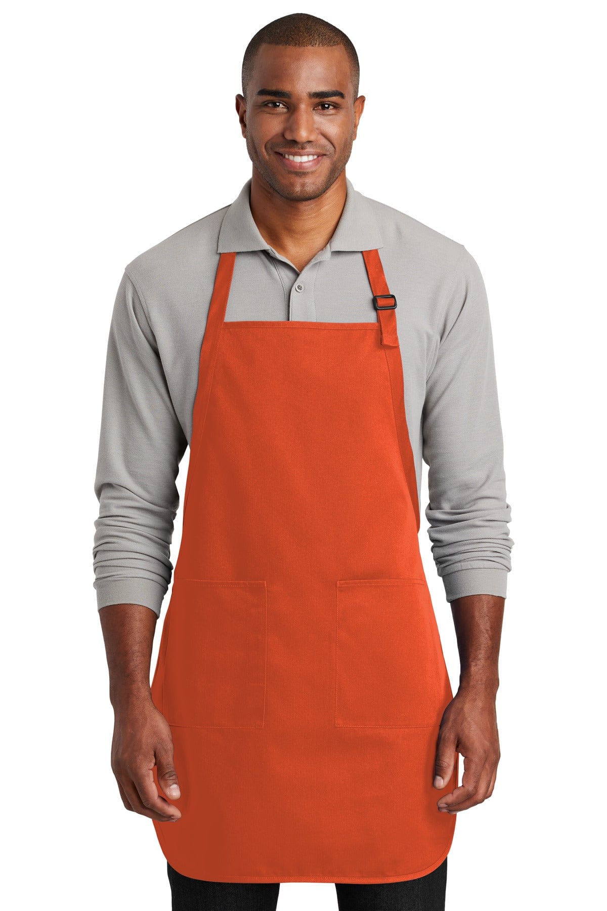 Port Authority Accessories OSFA / Orange Port Authority Full-Length Two-Pocket Bib Apron. A600