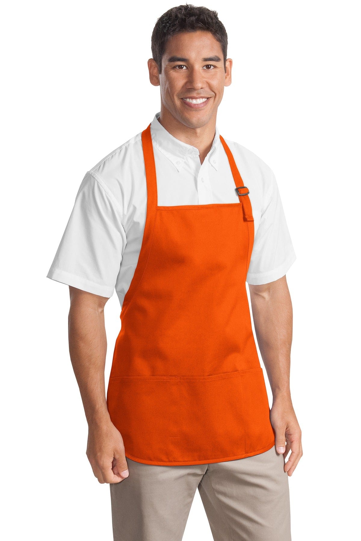 Port Authority Accessories OSFA / Orange Port Authority Medium-Length Apron with Pouch Pockets. A510