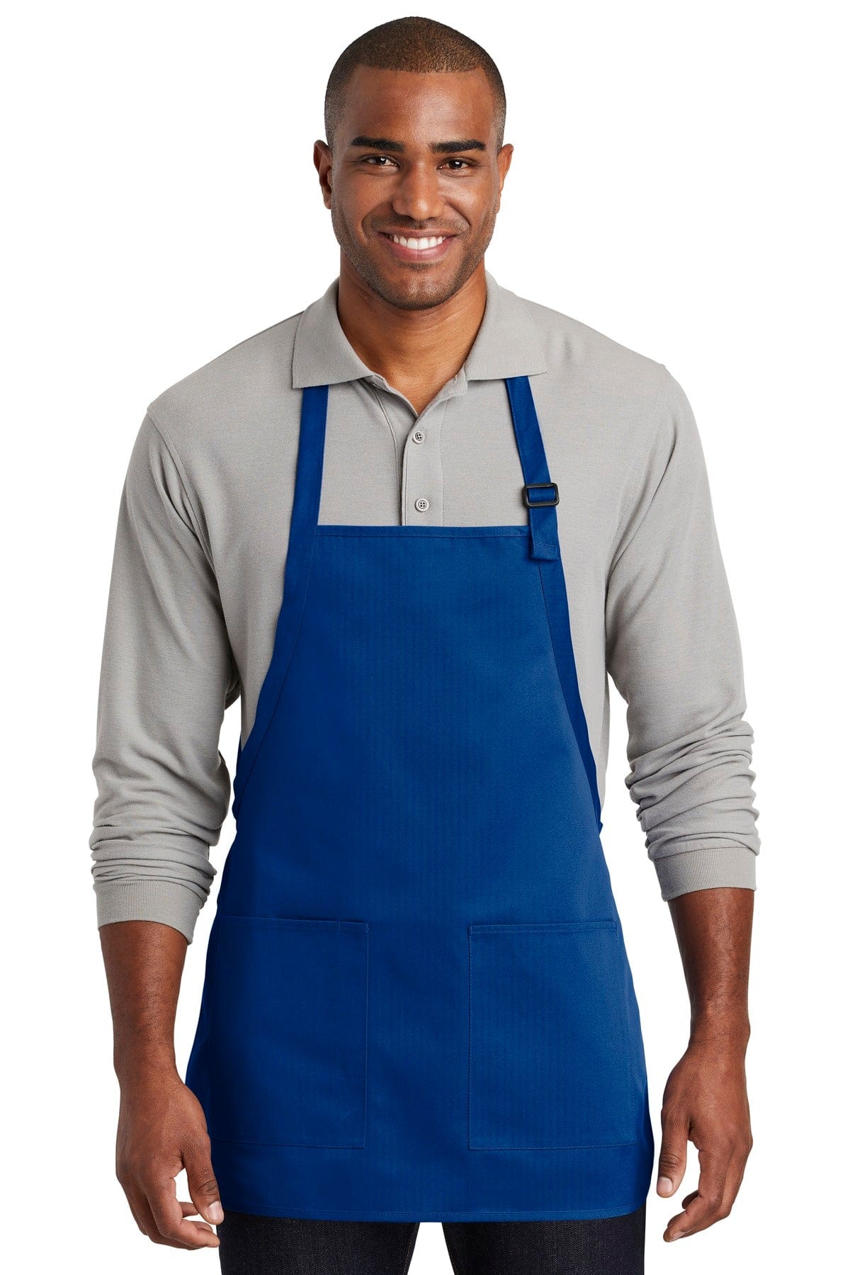 Port Authority Accessories OSFA / Royal Port Authority  ®  Medium-Length Two-Pocket Bib Apron. A601