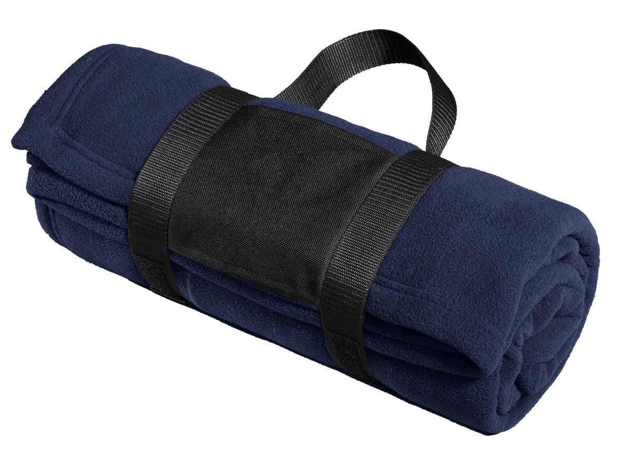 Port Authority Accessories OSFA / True Navy Port Authority ®  Fleece Blanket with Carrying Strap. BP20