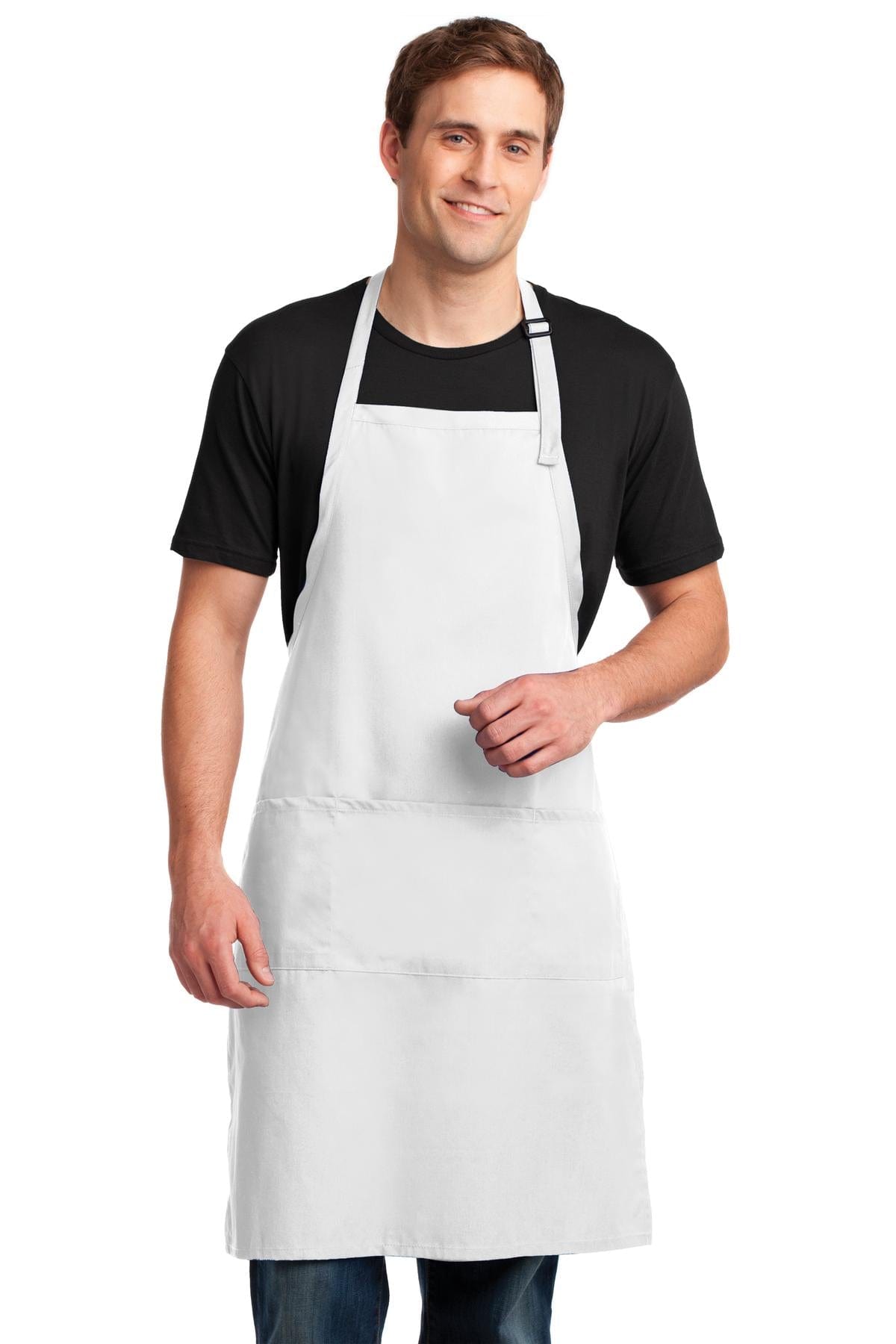 Port Authority Accessories OSFA / White Port Authority ®  Easy Care Extra Long Bib Apron with Stain Release. A700