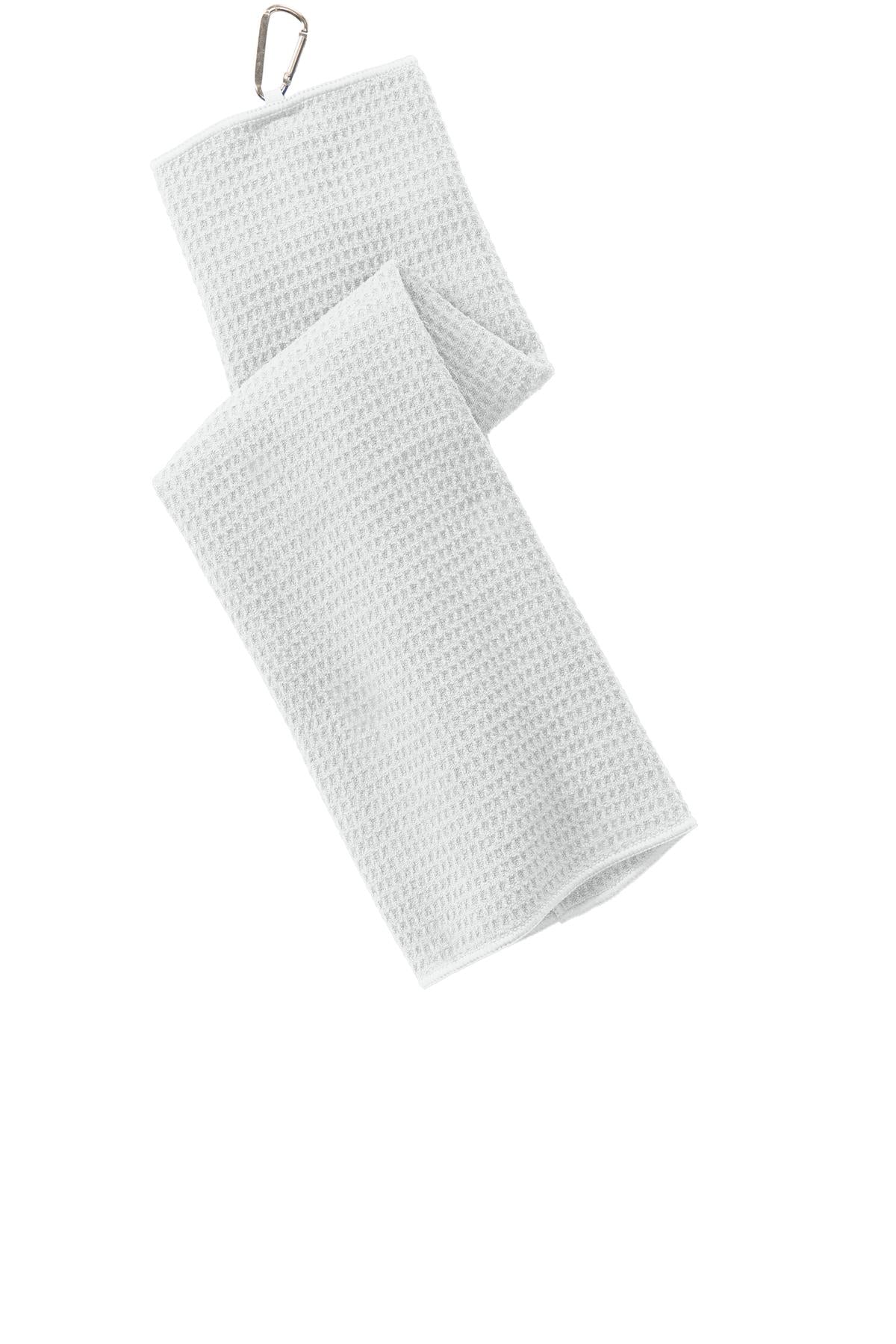 Port Authority Accessories OSFA / White Port Authority ®  Waffle Microfiber Golf Towel. TW60