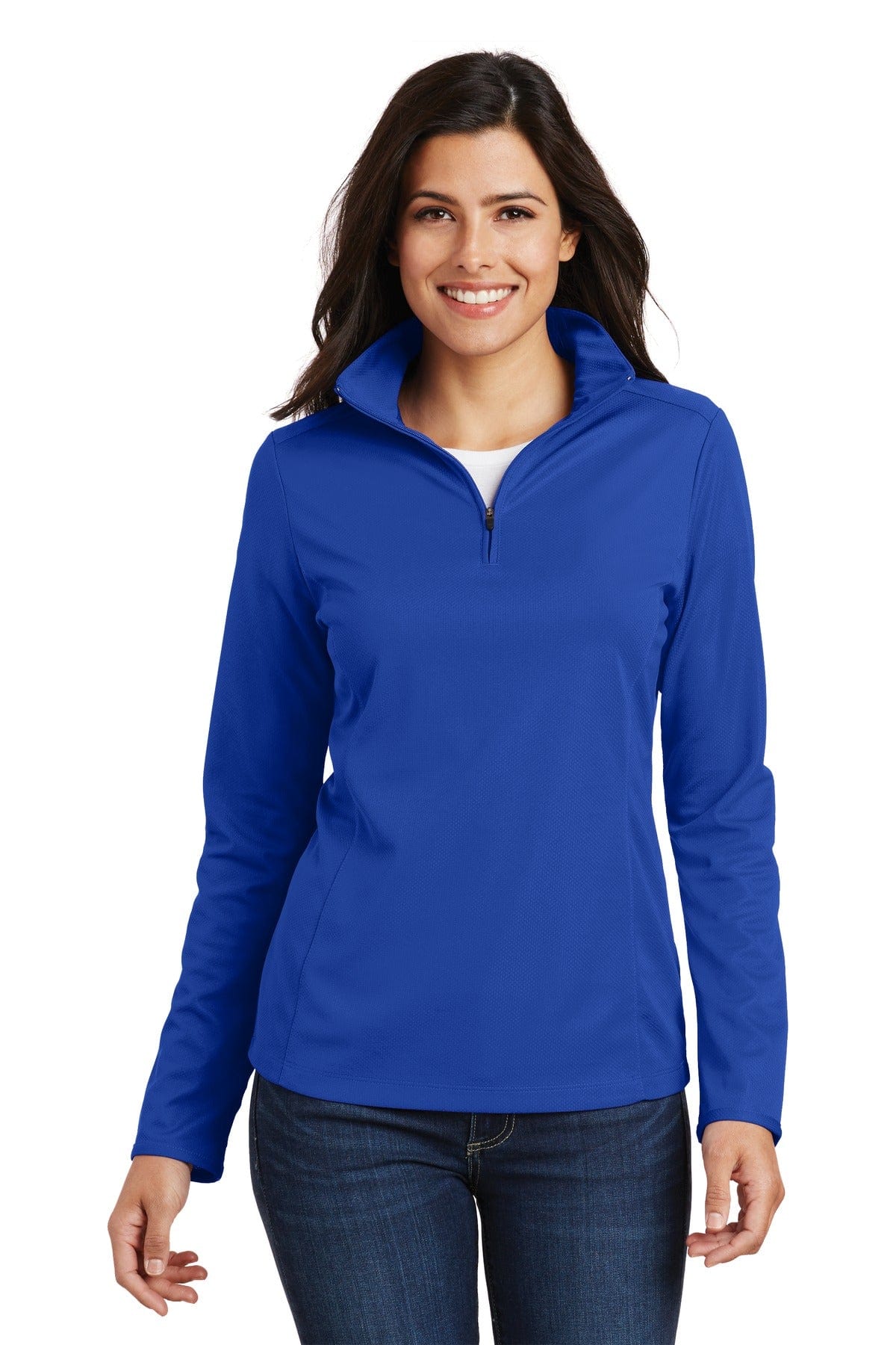 Port Authority Activewear Port Authority ®  Ladies Pinpoint Mesh 1/2-Zip . L806