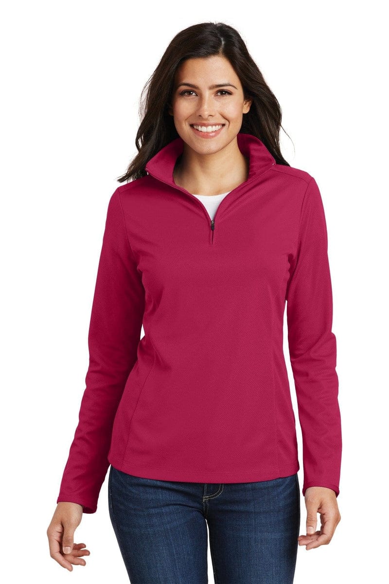 Port Authority Activewear Port Authority ®  Ladies Pinpoint Mesh 1/2-Zip . L806