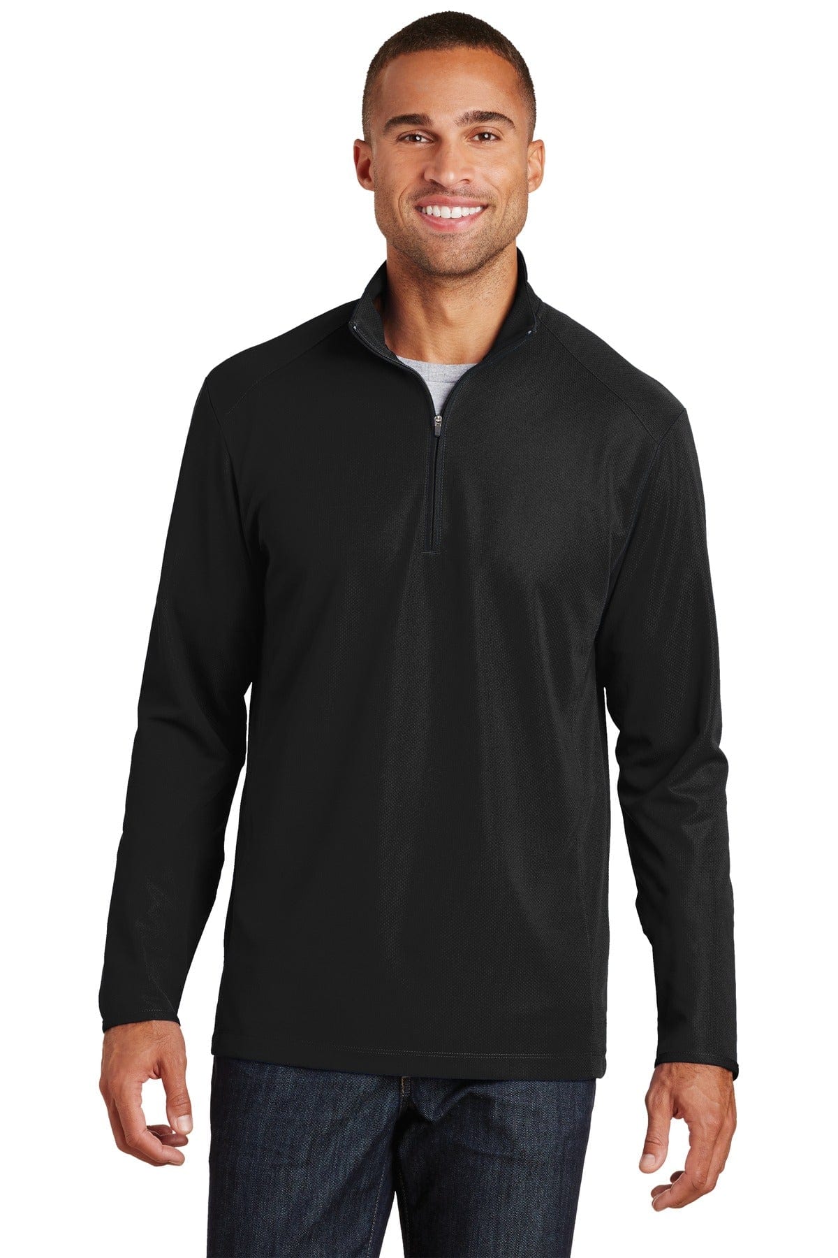 Port Authority Activewear XS / Black Port Authority ®  Pinpoint Mesh 1/2-Zip. K806