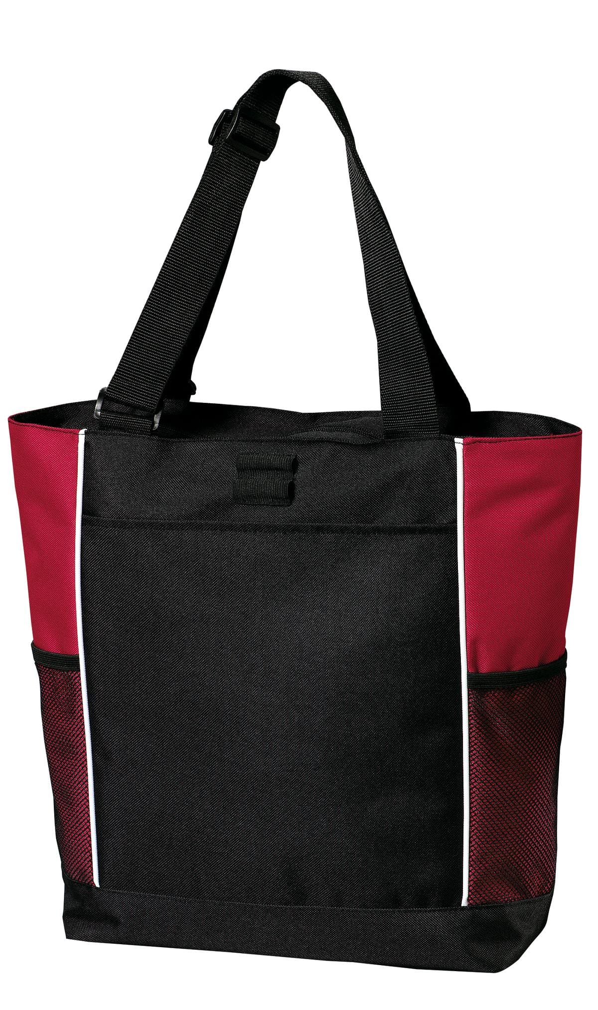 Port Authority Bags OSFA / Black/ Red Port Authority ®  Panel Tote.  B5160