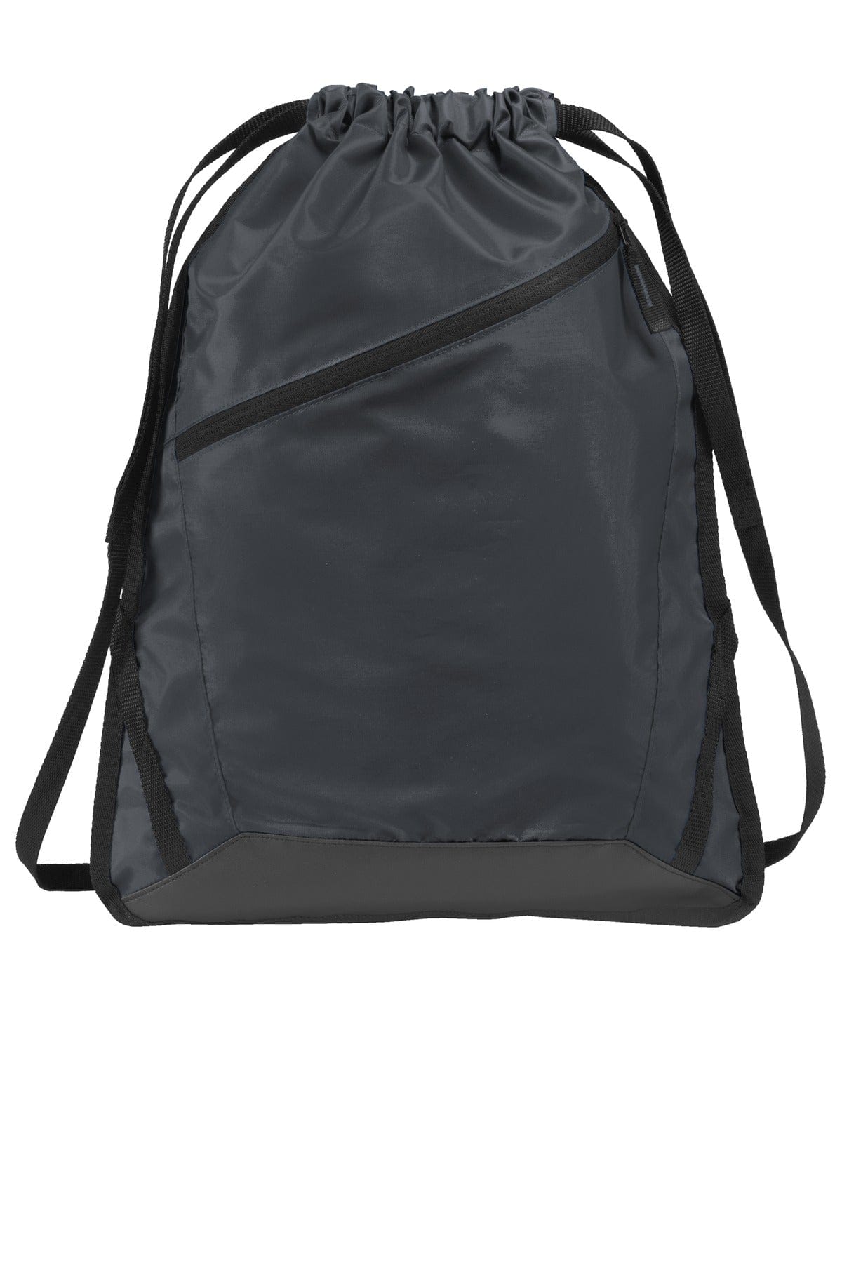 Port Authority Bags OSFA / Graphite/ Black Port Authority Zip-It Cinch Pack. BG616
