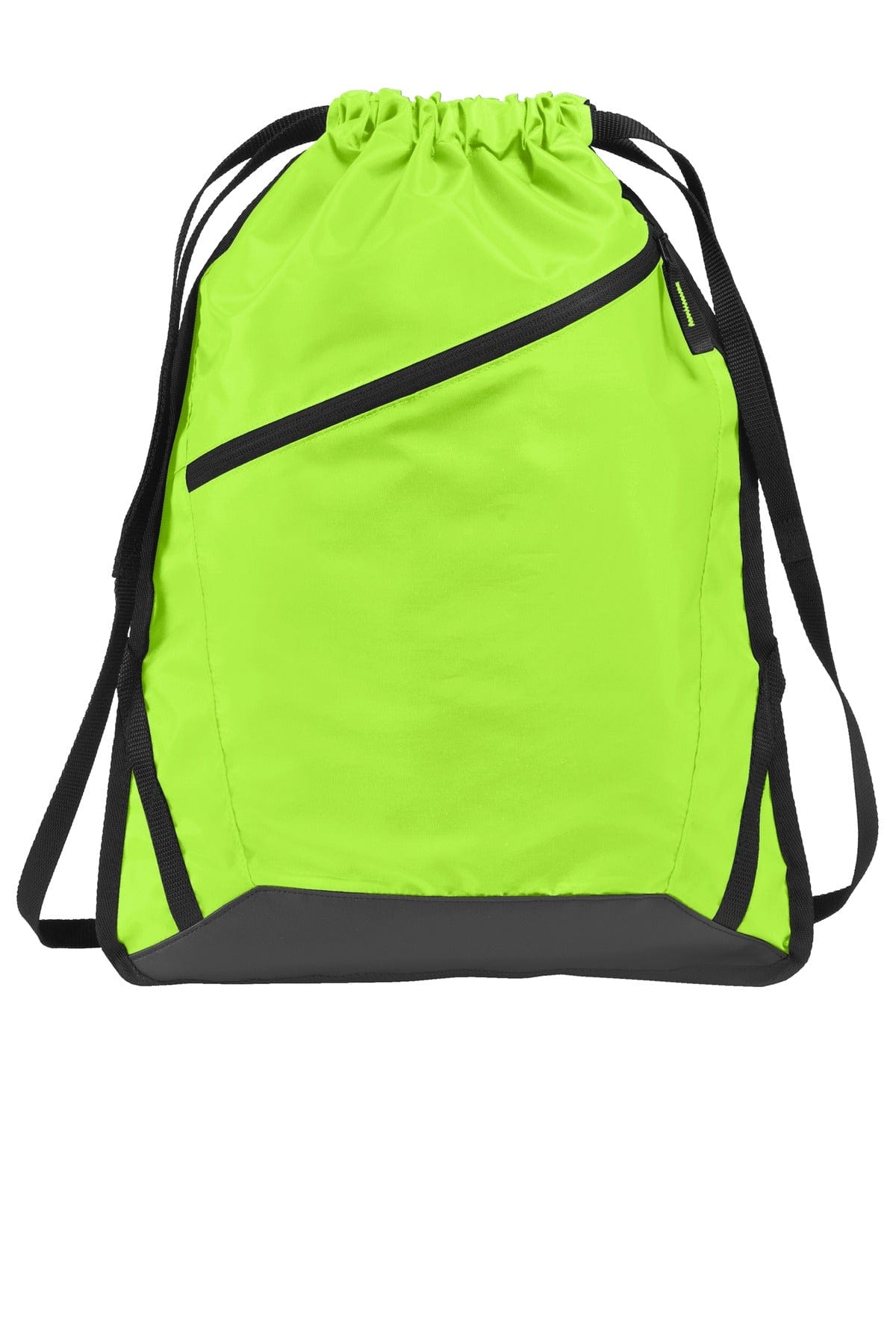 Port Authority Bags OSFA / Lime Shock/ Black Port Authority Zip-It Cinch Pack. BG616