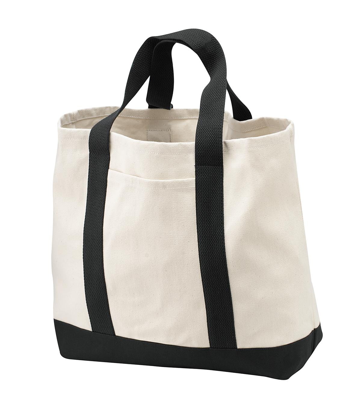Port Authority Bags OSFA / Natural/ Black Port Authority ®  - Two-Tone Shopping Tote.  B400