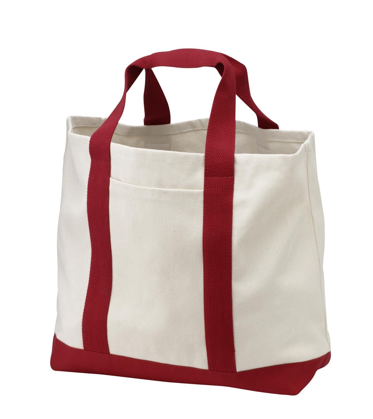 Port Authority Bags OSFA / Natural/ Red Port Authority ®  - Two-Tone Shopping Tote.  B400